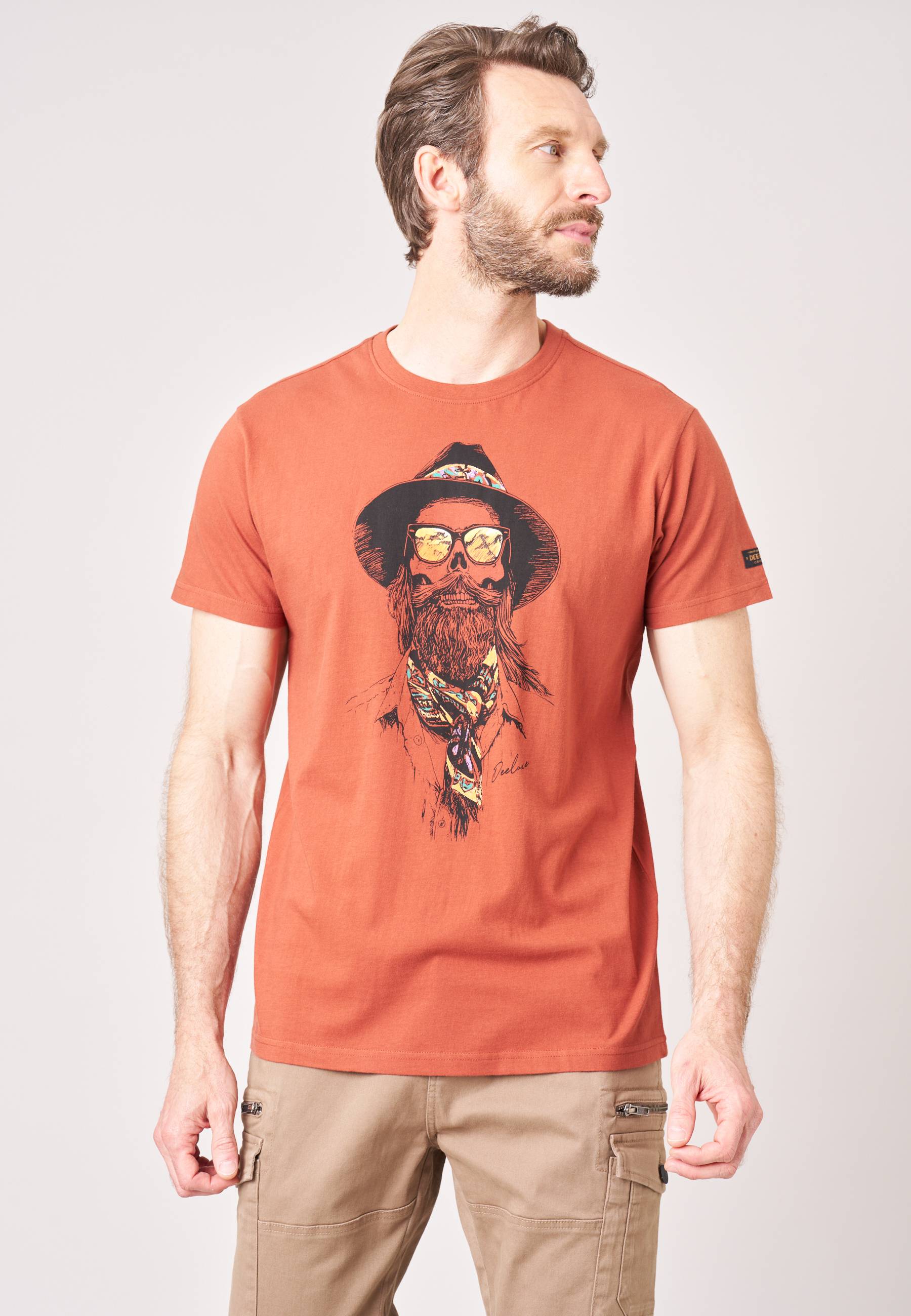 T-shirt homme imprimé crâne cowboy CONQUEST, DEELUXE