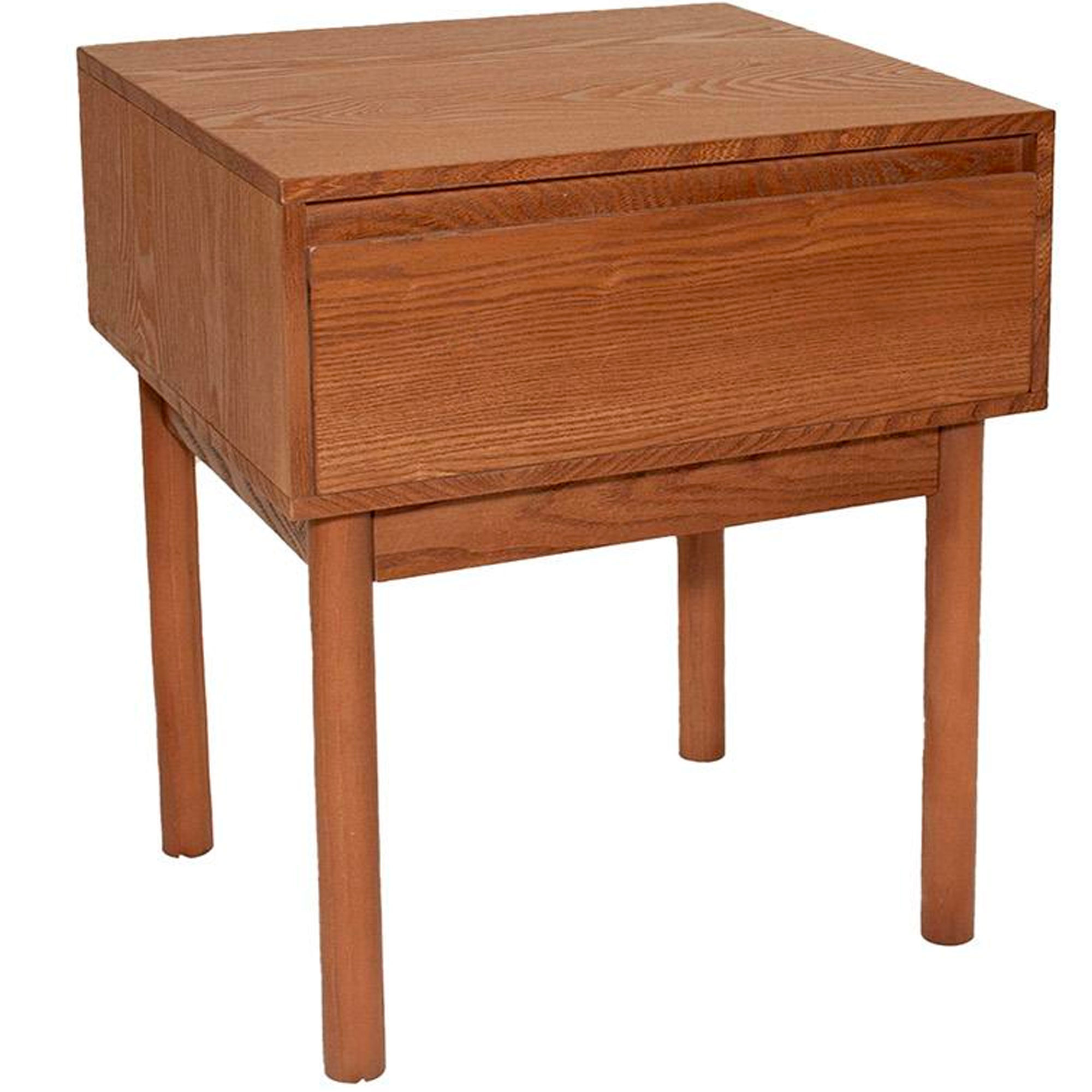 Table de chevet en frêne foncé 1 tiroir 45x40x56cm, WADIGA