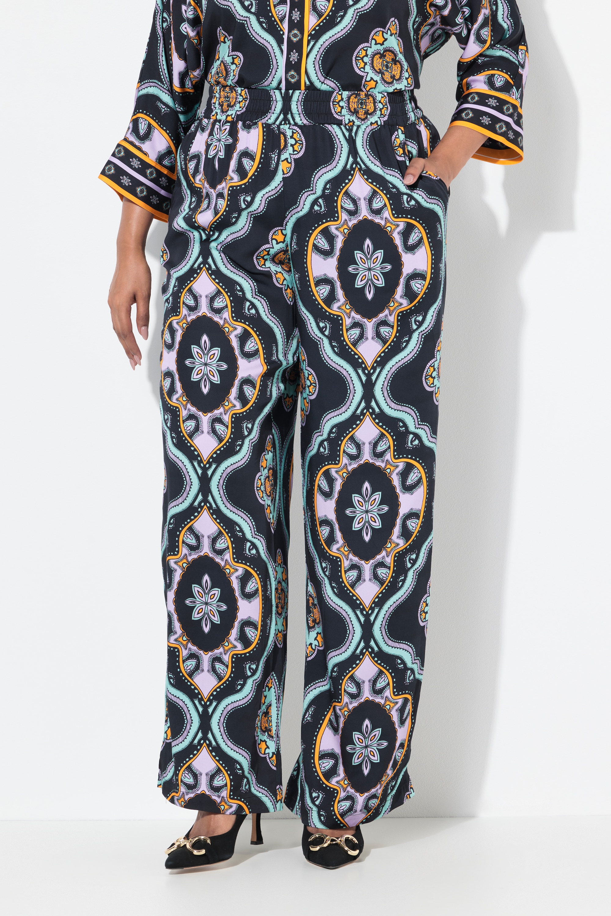 Pantalon à enfiler. Taille élastique. Jambe, ULLA POPKEN