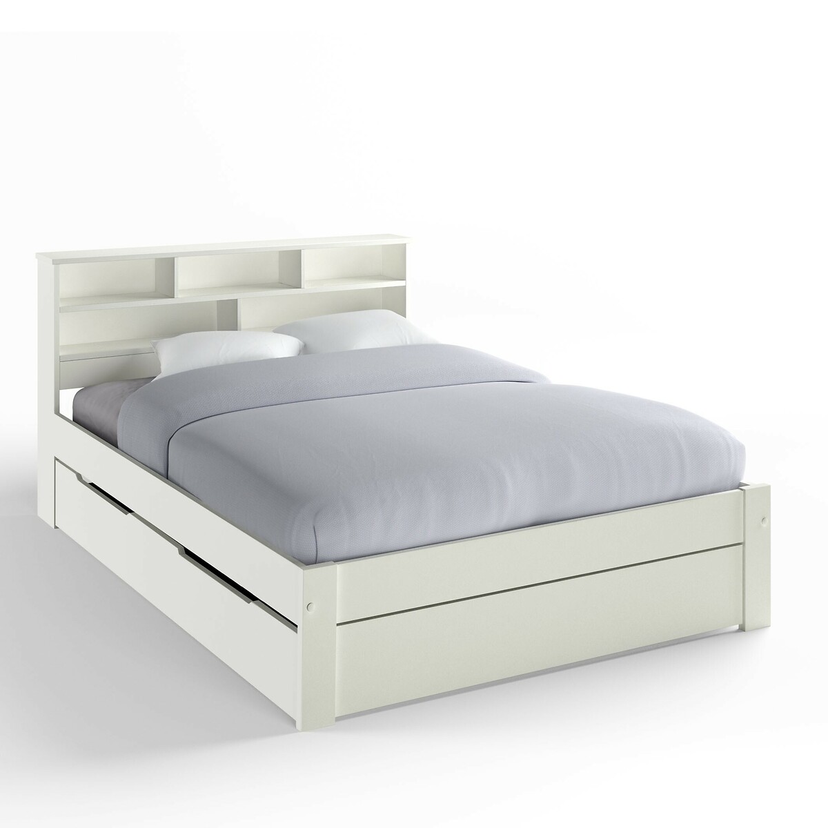 Nikkö Bed With Headboard White La, White Solid Pine Bed Frame