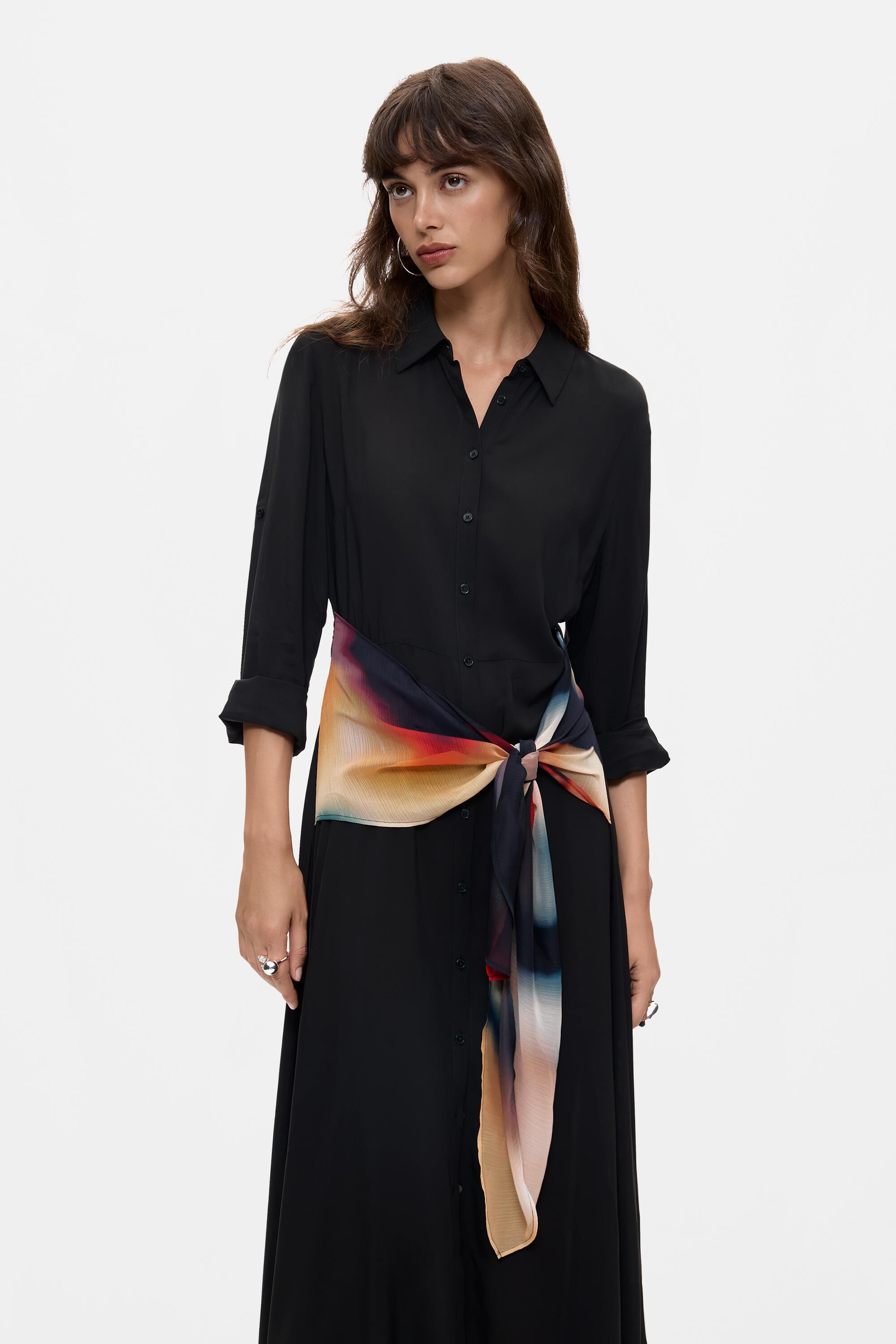 Robe chemise midi, DESIGUAL
