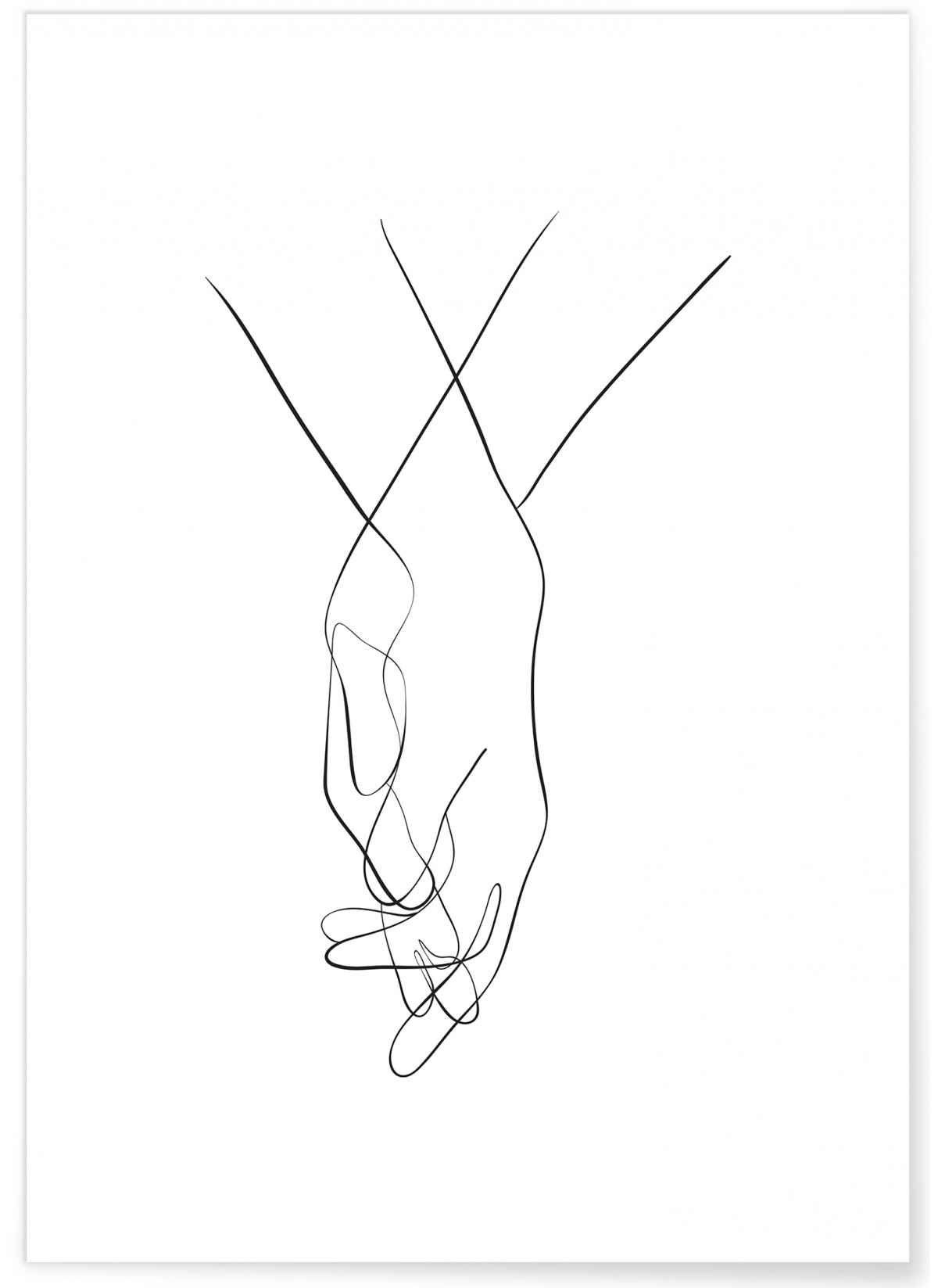 Affiche Line Art Mains 2, L'AFFICHERIE