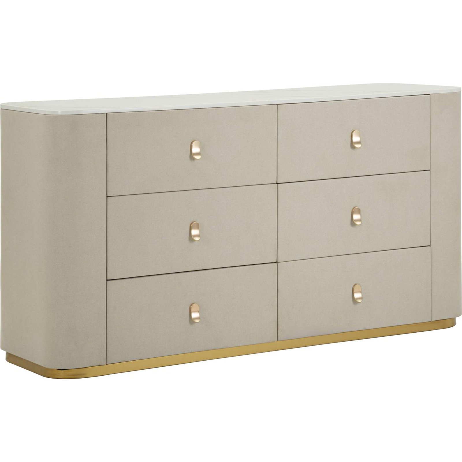 Commode 6 tiroirs en pin socle en métal GLAM, RECOLLECTION