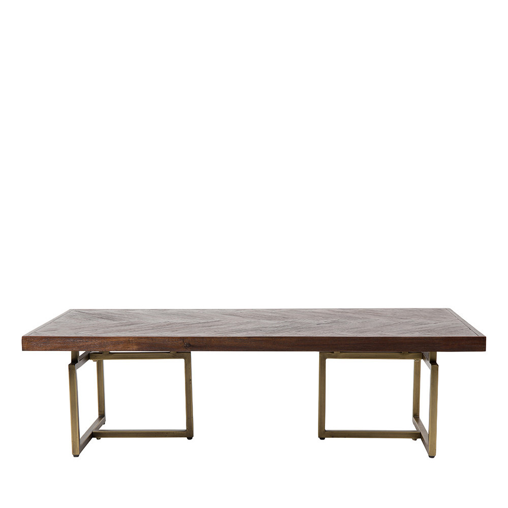 Table basse design bois et laiton- CLASS, DUTCHBONE