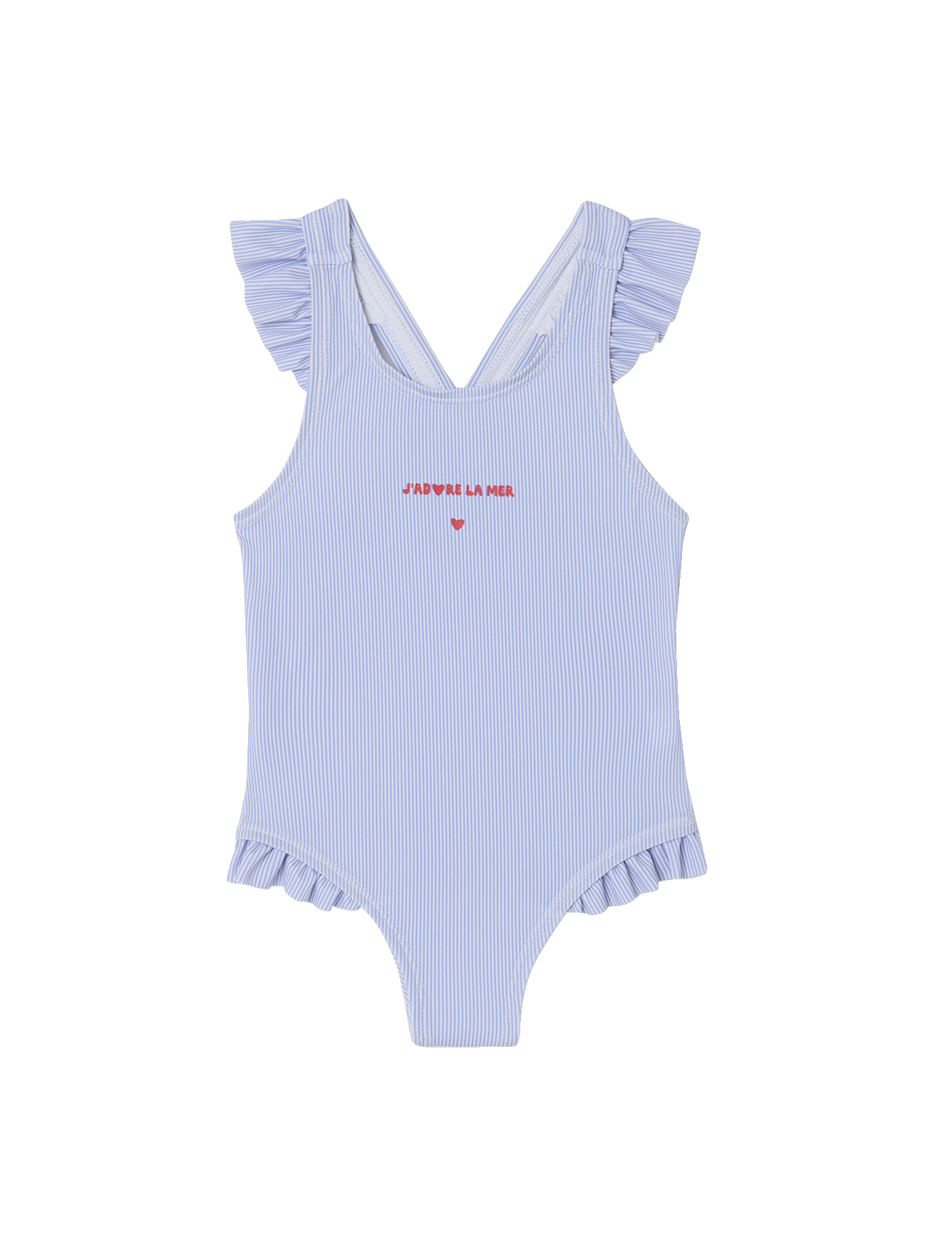 Maillot de bain 1 pièce rayé bébé, VERTBAUDET