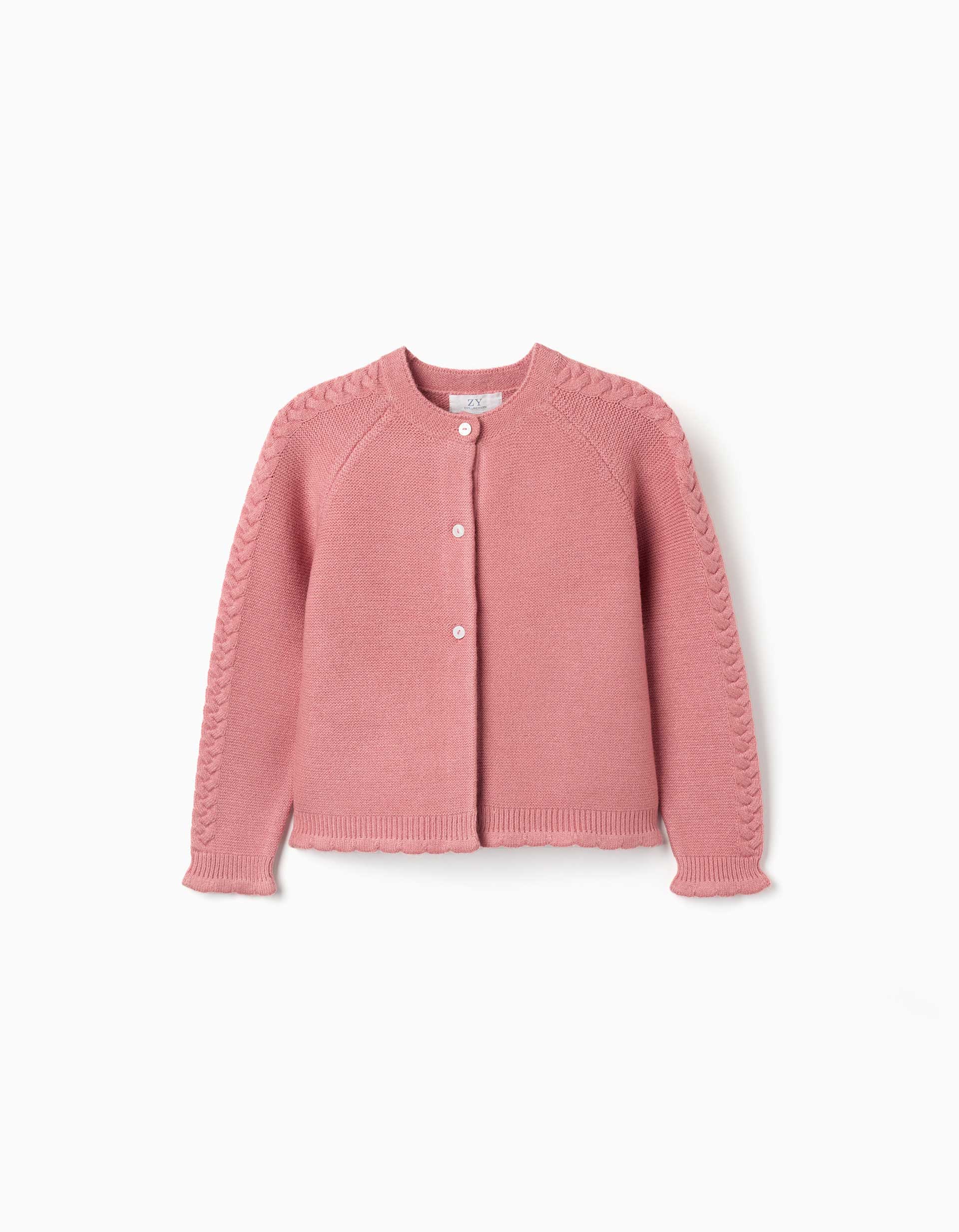 Cardigan en maille avec détails torsadés, ZIPPY