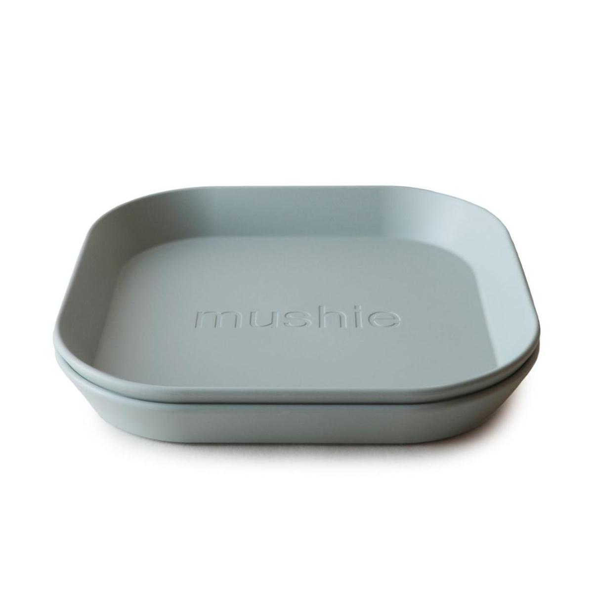 Lot de 2 assiettes carrées, MUSHIE