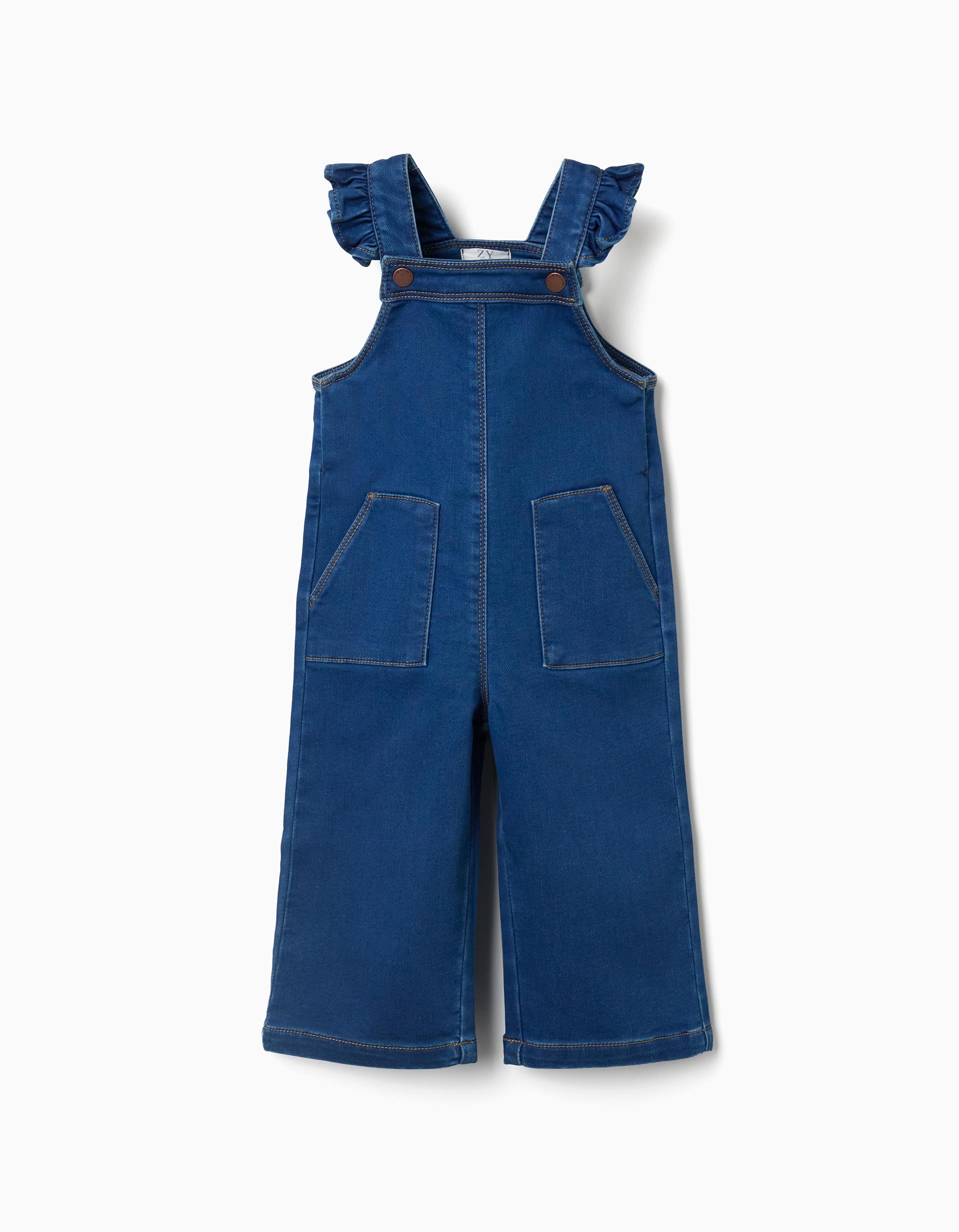 Salopette à jambe large en jean avec poches, ZIPPY