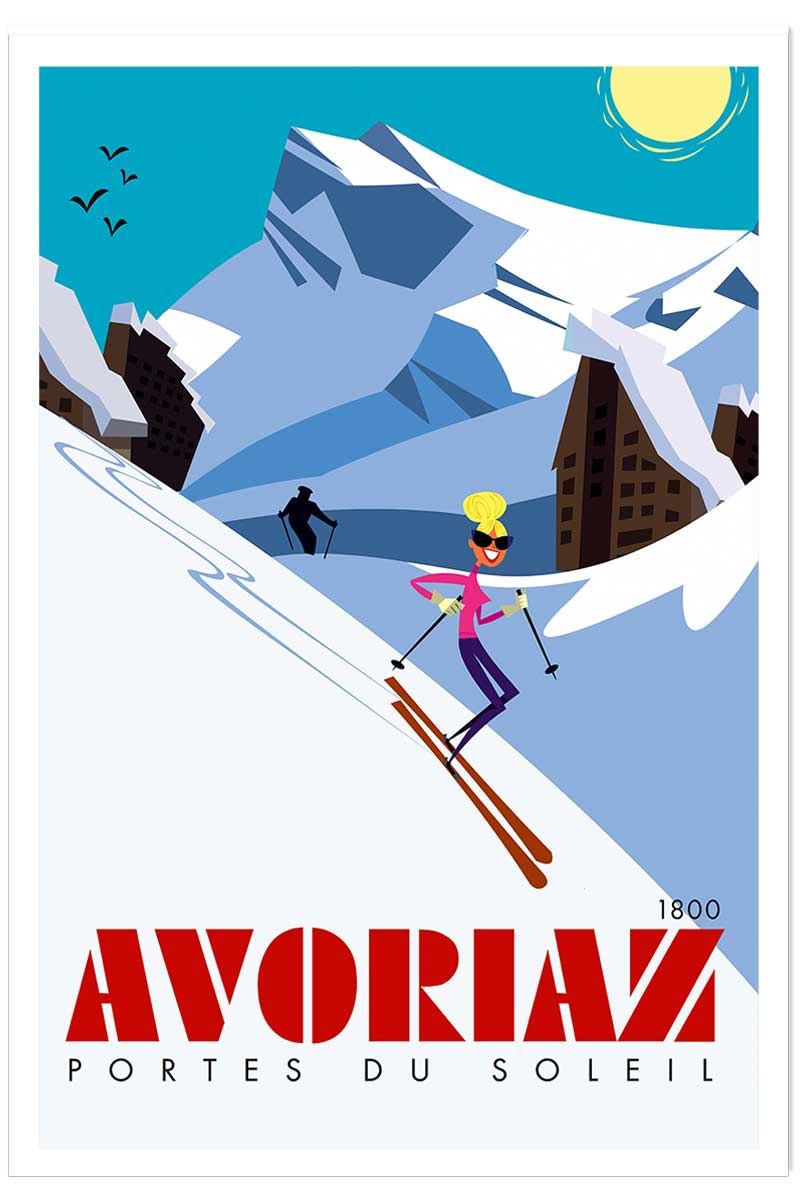 Poster de avoriaz 1800 porte du soleil, HEXOA