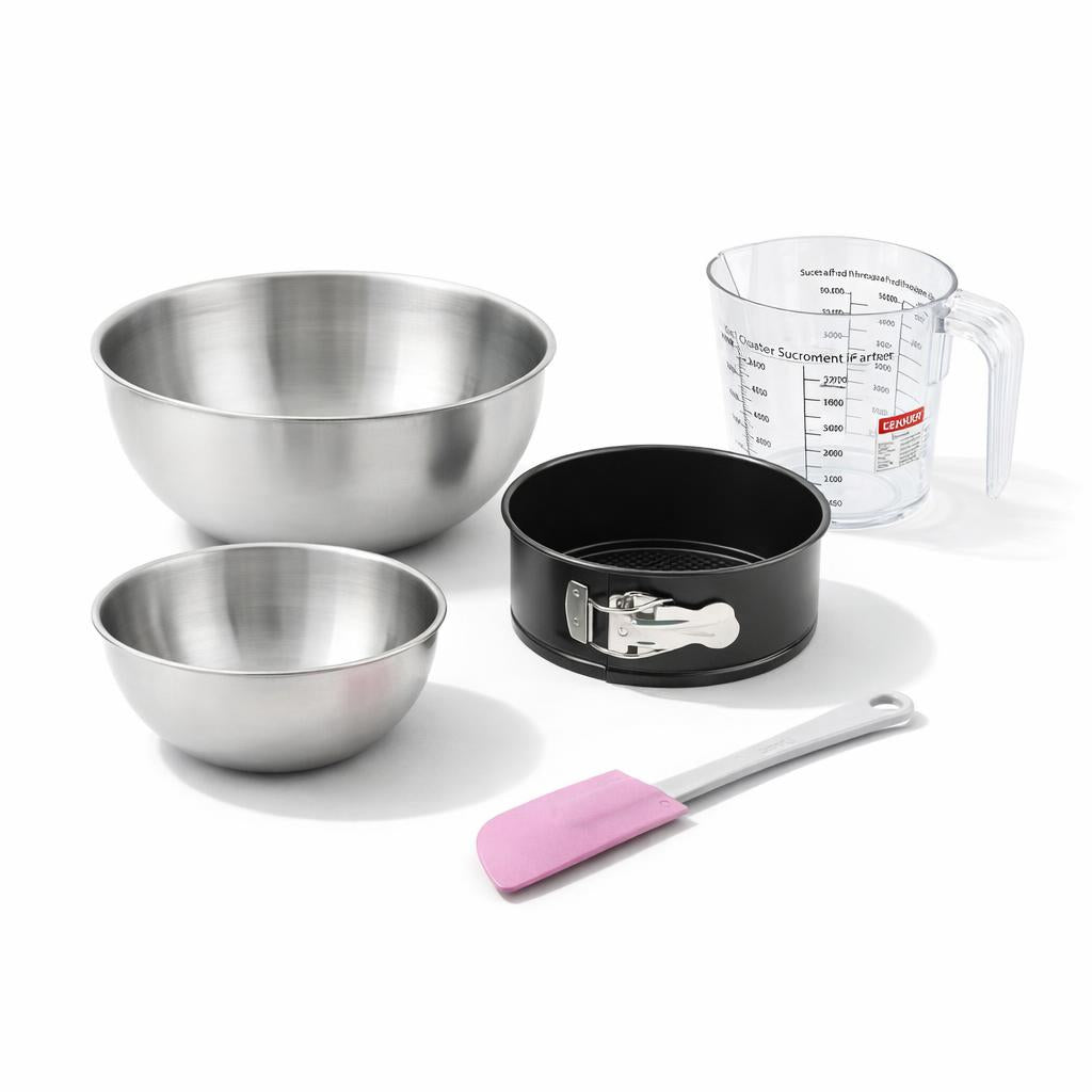 Set pâtisserie moule à panettone 18 cm, 2 bols à mixer, verre, ZENKER
