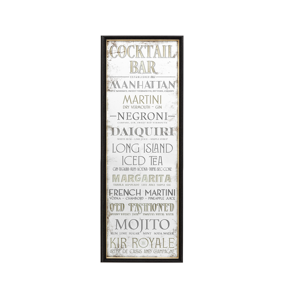110cm Cocktail Bar Mirrored Wall Art, ÉDITÉ