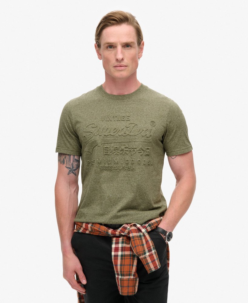 T-shirt avec motif en relief, SUPERDRY