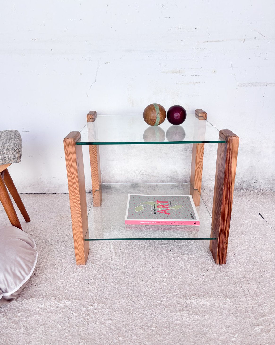 Table basse en verre Liv N°308 - Bon état, DEBONGOUT