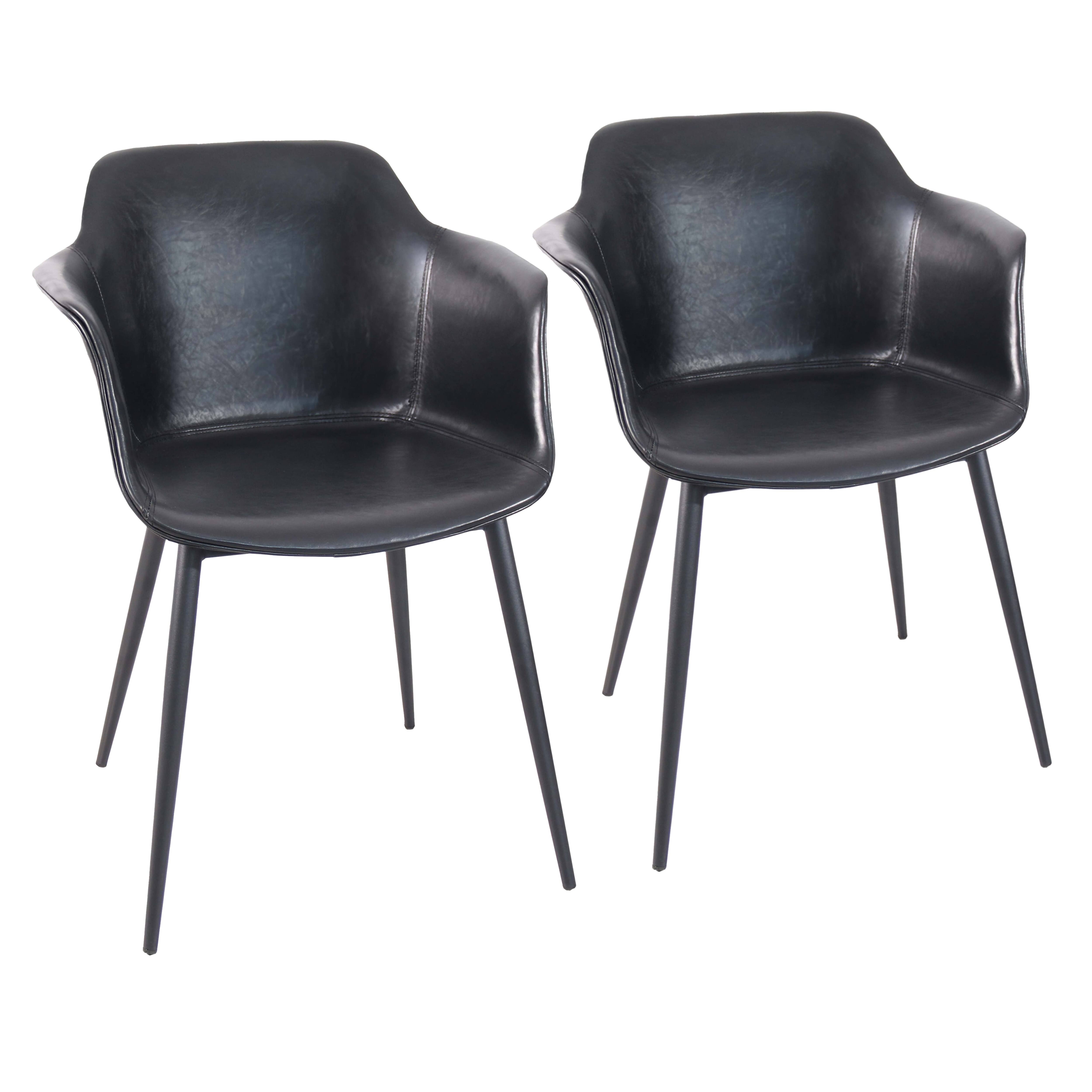 Lot de 2 fauteuils industriel en polypropylène, TESS, OVIALA