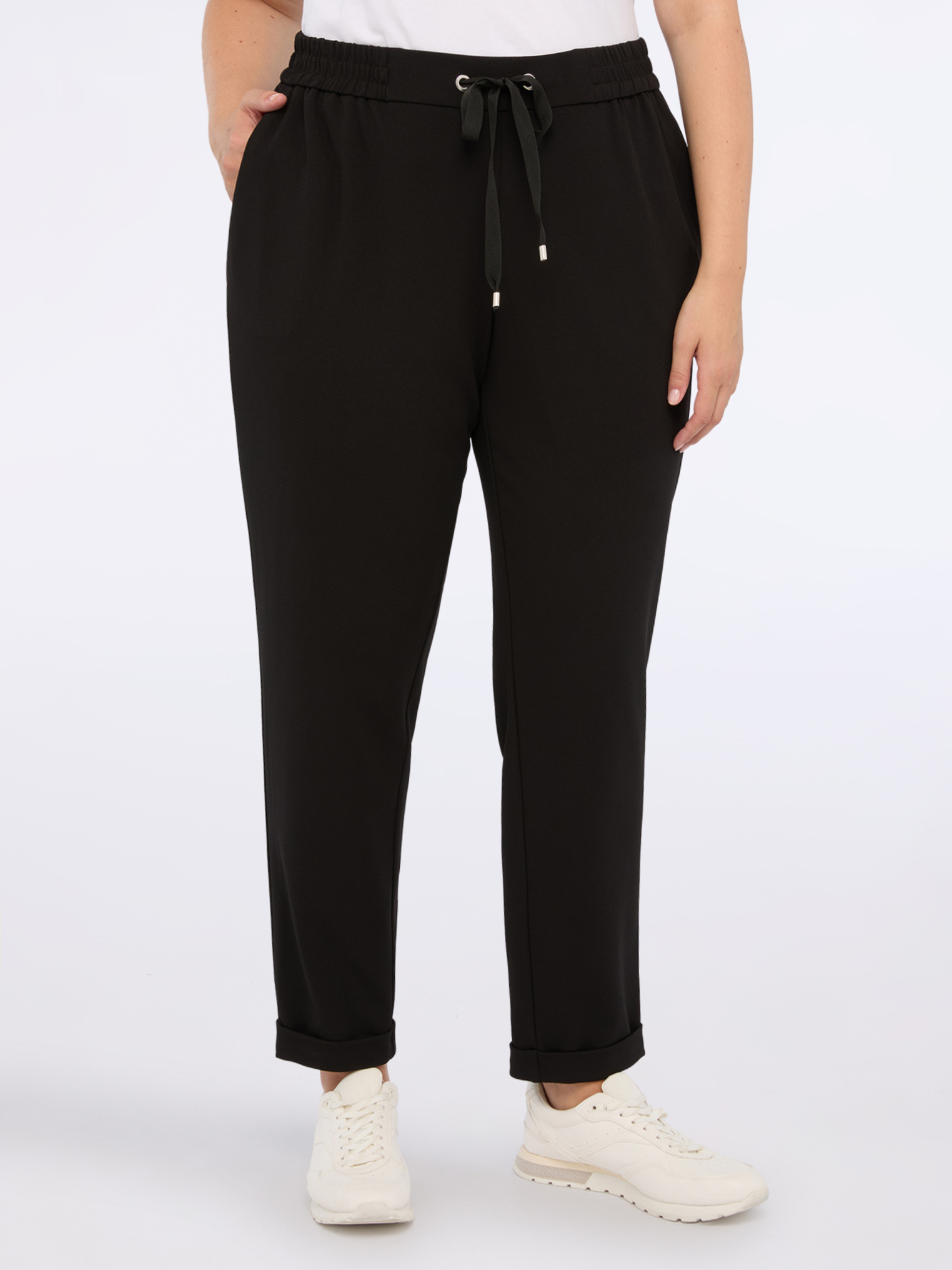 Jogging en tissu stretch avec cordon de serrage, FIORELLA RUBINO