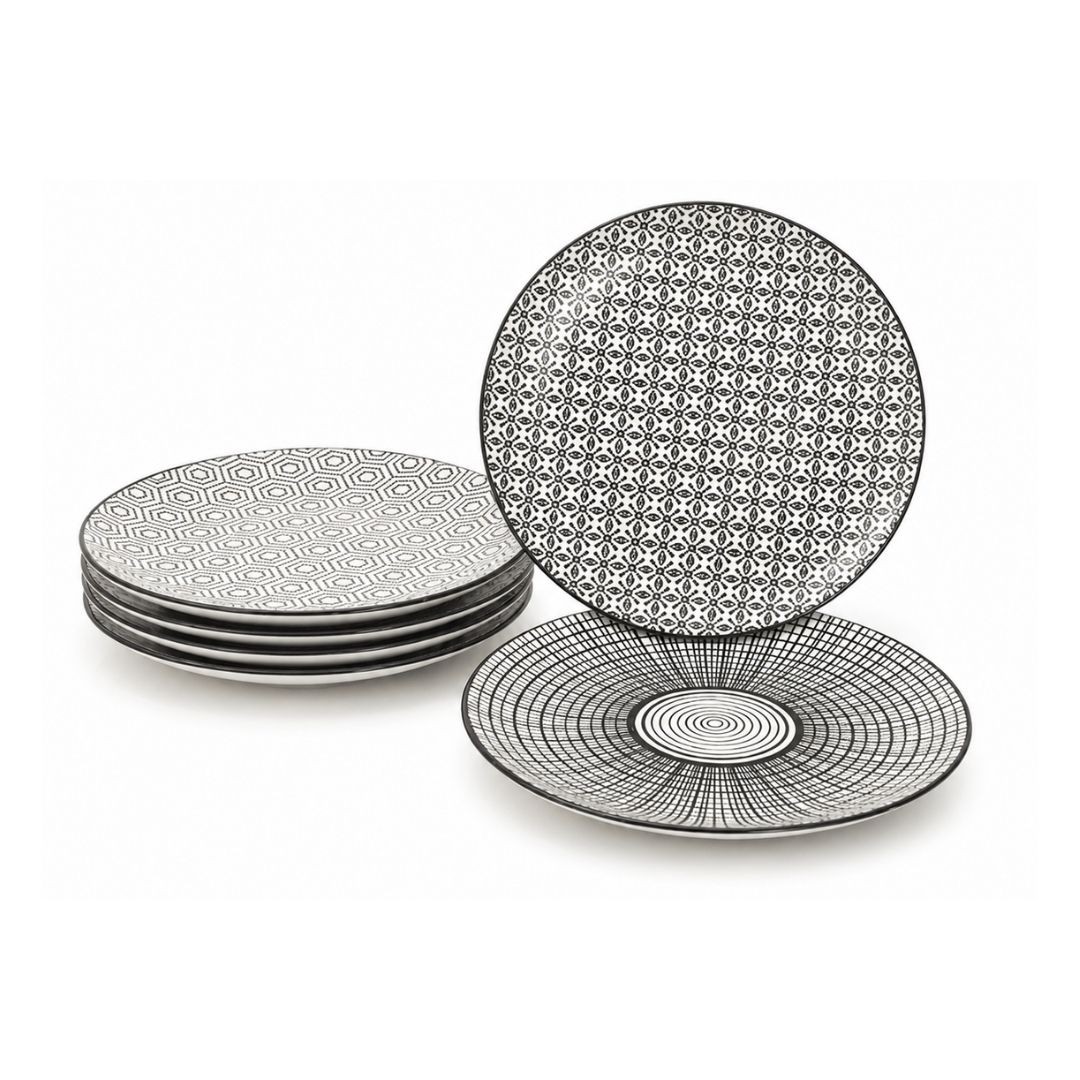 Lot de 6 grandes assiettes, KOMAE, ARTIME