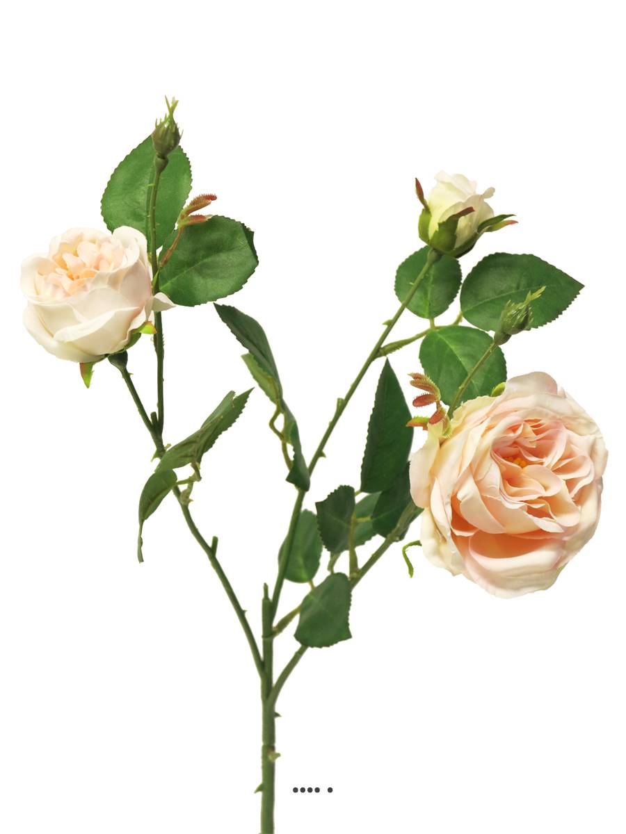 Rose Paris artificielle, ramifiée, 3 tête, ARTIFICIELLES