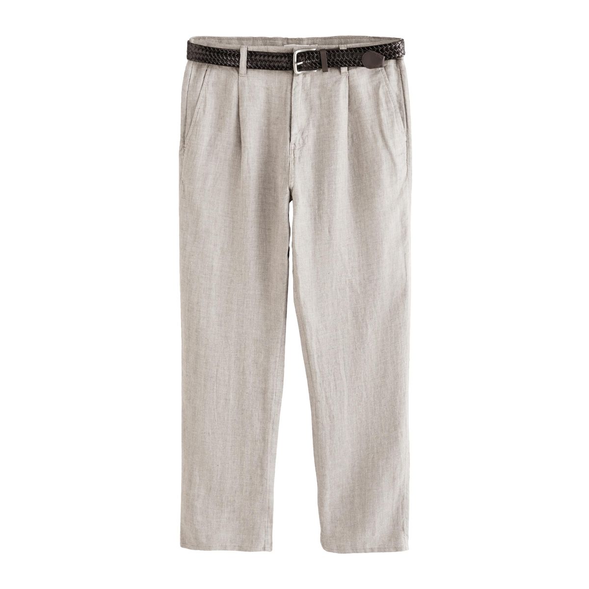 Pantalon lin à chevrons signature, NEXT