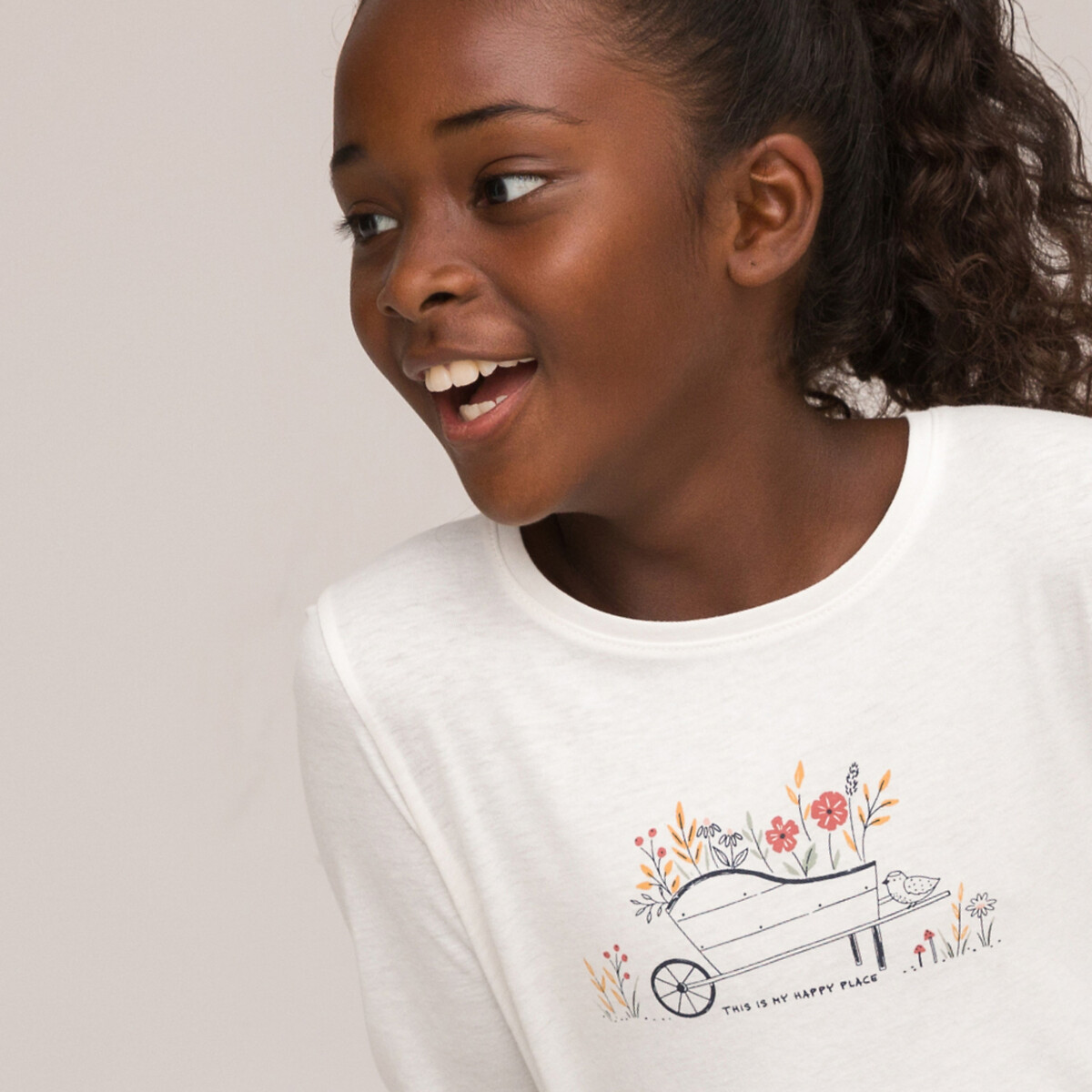 La Redoute Fille Vêtements Tops & T-shirts T-shirts Manches courtes T-shirt basique col rond en coton KIDS 