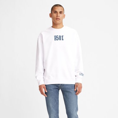 501® Embroidered Logo Sweatshirt in Cotton with Crew Neck LEVI'S