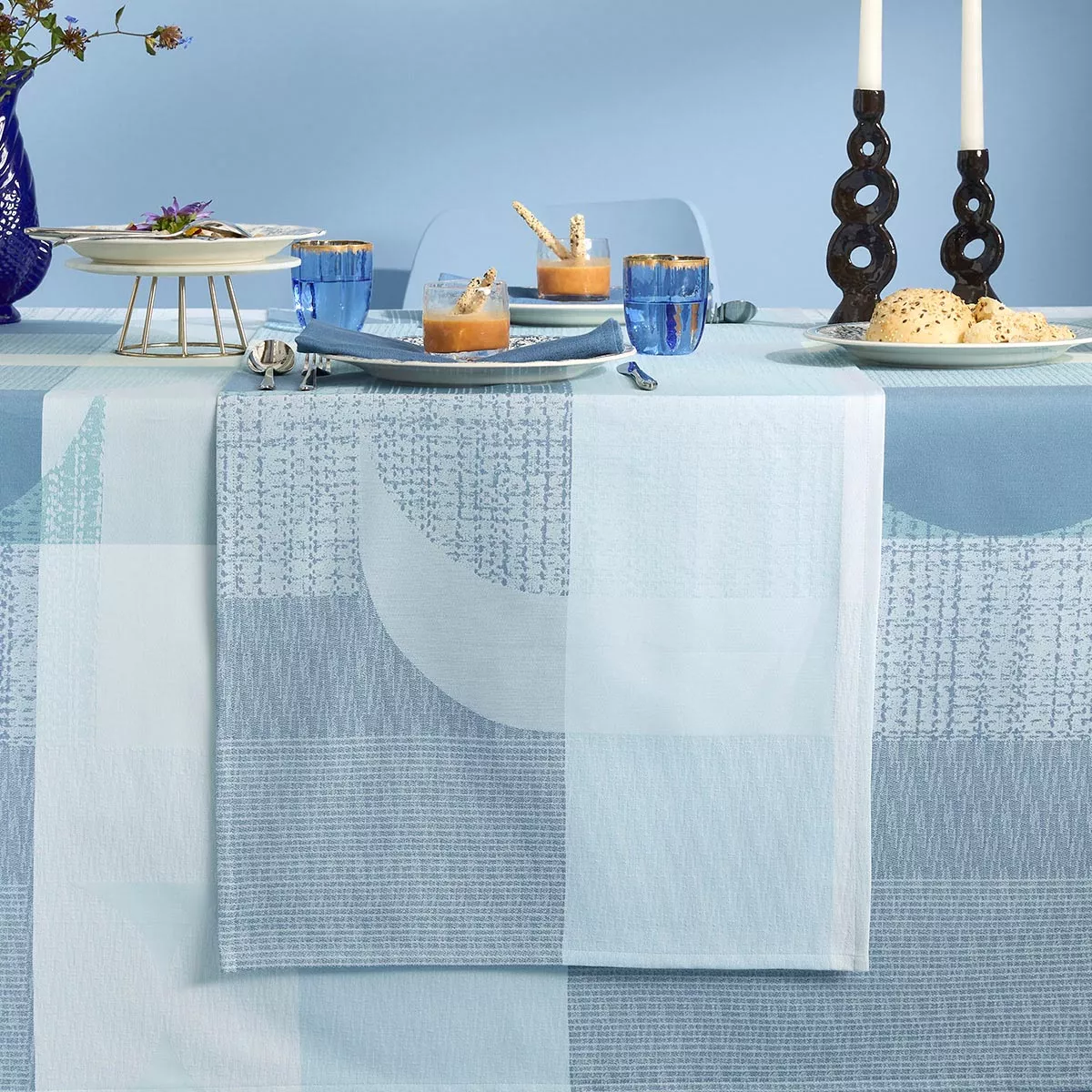 Chemin de table pur coton MILLE TEXTURES, GARNIER THIEBAUT
