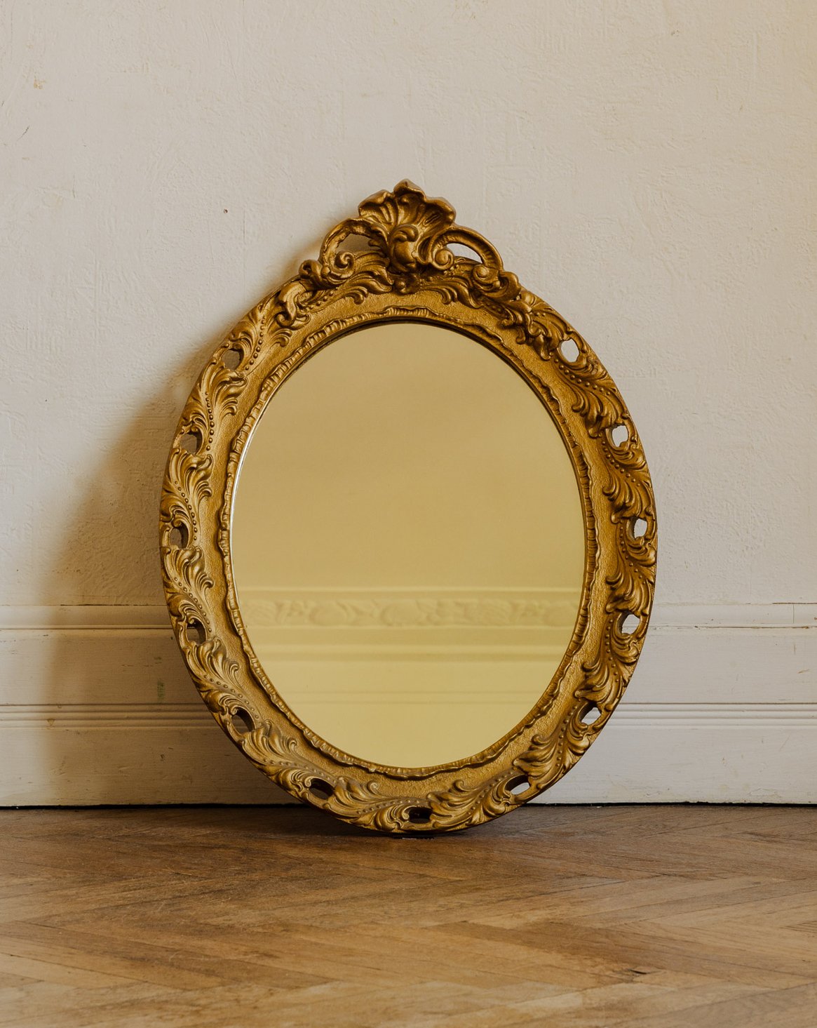 Miroir en résine doré Georges N°1484 - Bon état, DEBONGOUT
