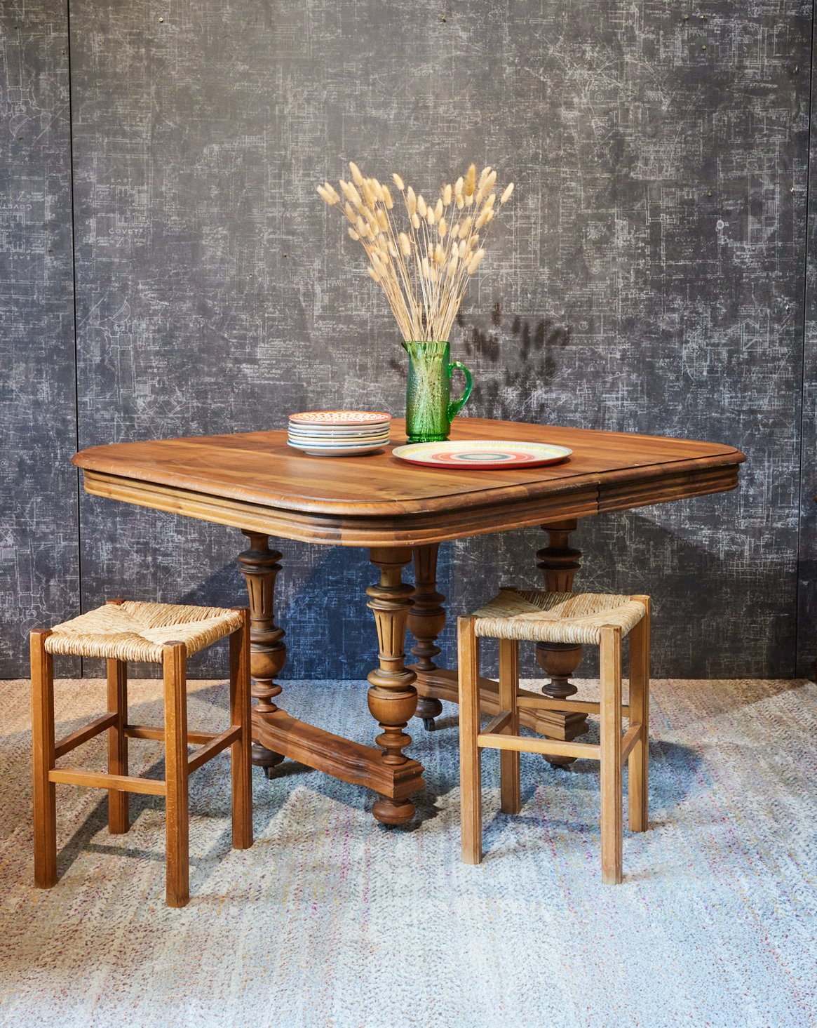 Table à manger en bois Romy N°1400 - Bon état, DEBONGOUT
