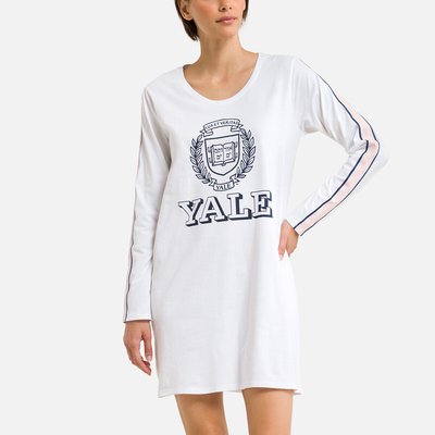 T-shirt grande in cotone Yale a maniche lunghe YALE