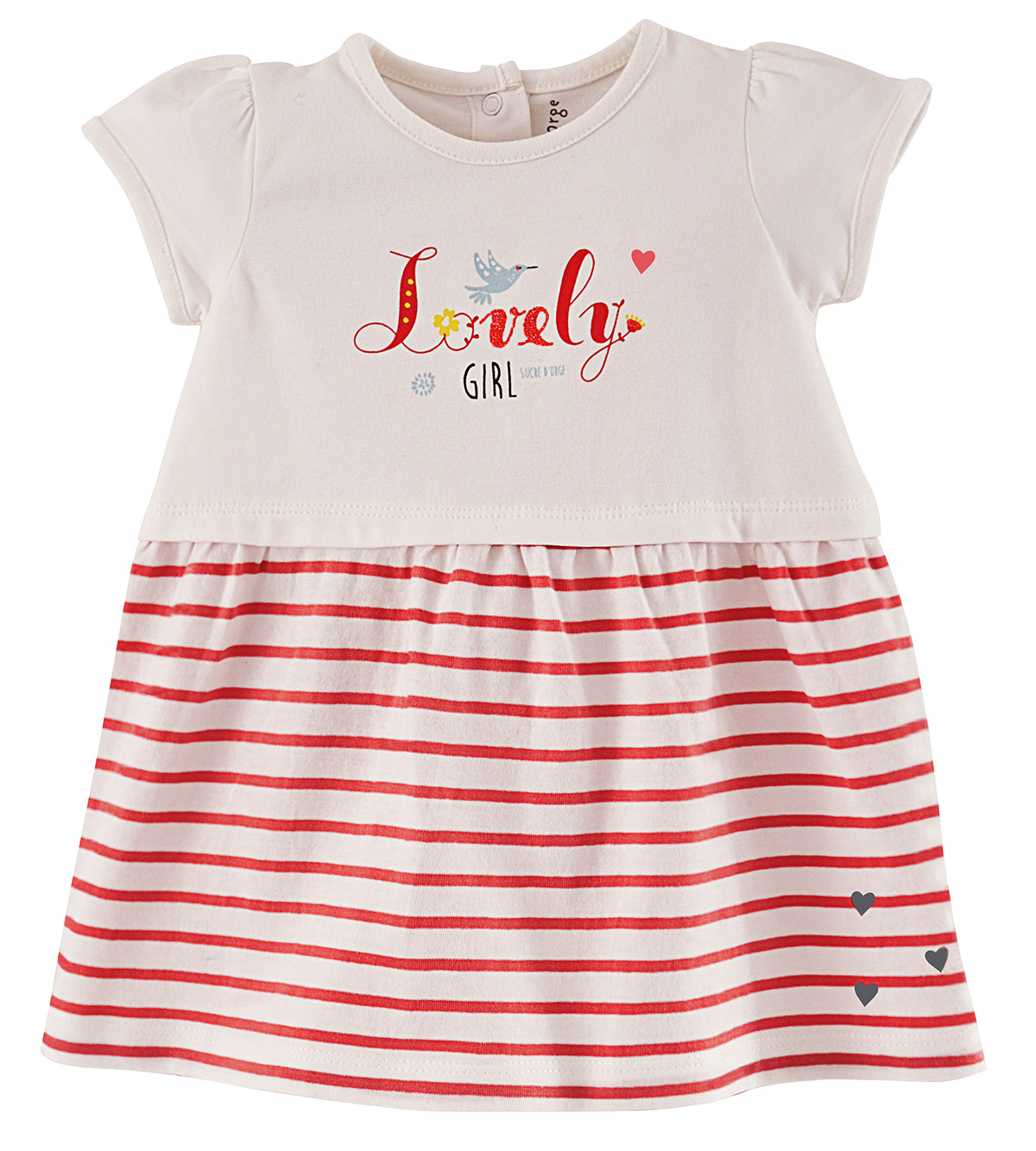 Robe bÉbÉ en jersey a rayures, SUCRE D'ORGE