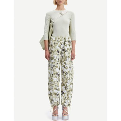 Chi Wide Leg Trousers in Printed Organic Cotton SAMSOE AND SAMSOE