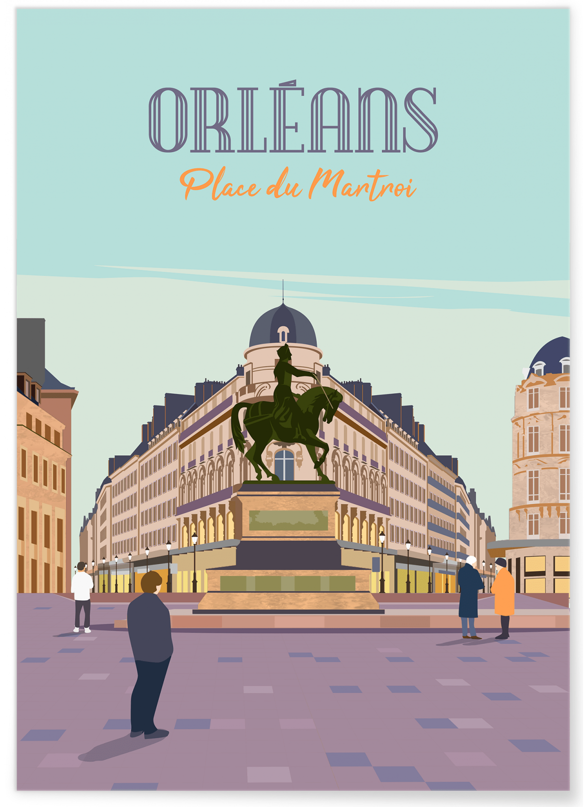 Affiche ville Orléans - Place du Martroi, L'AFFICHERIE