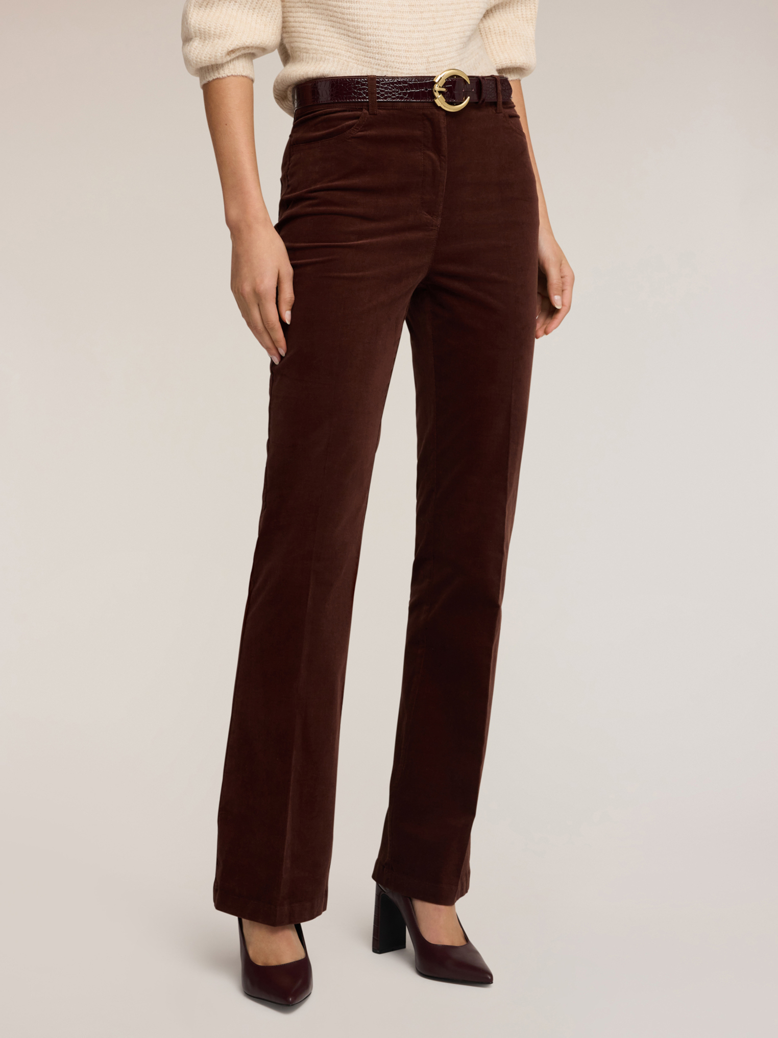 Pantalon évasé en velours côtelé, MOTIVI