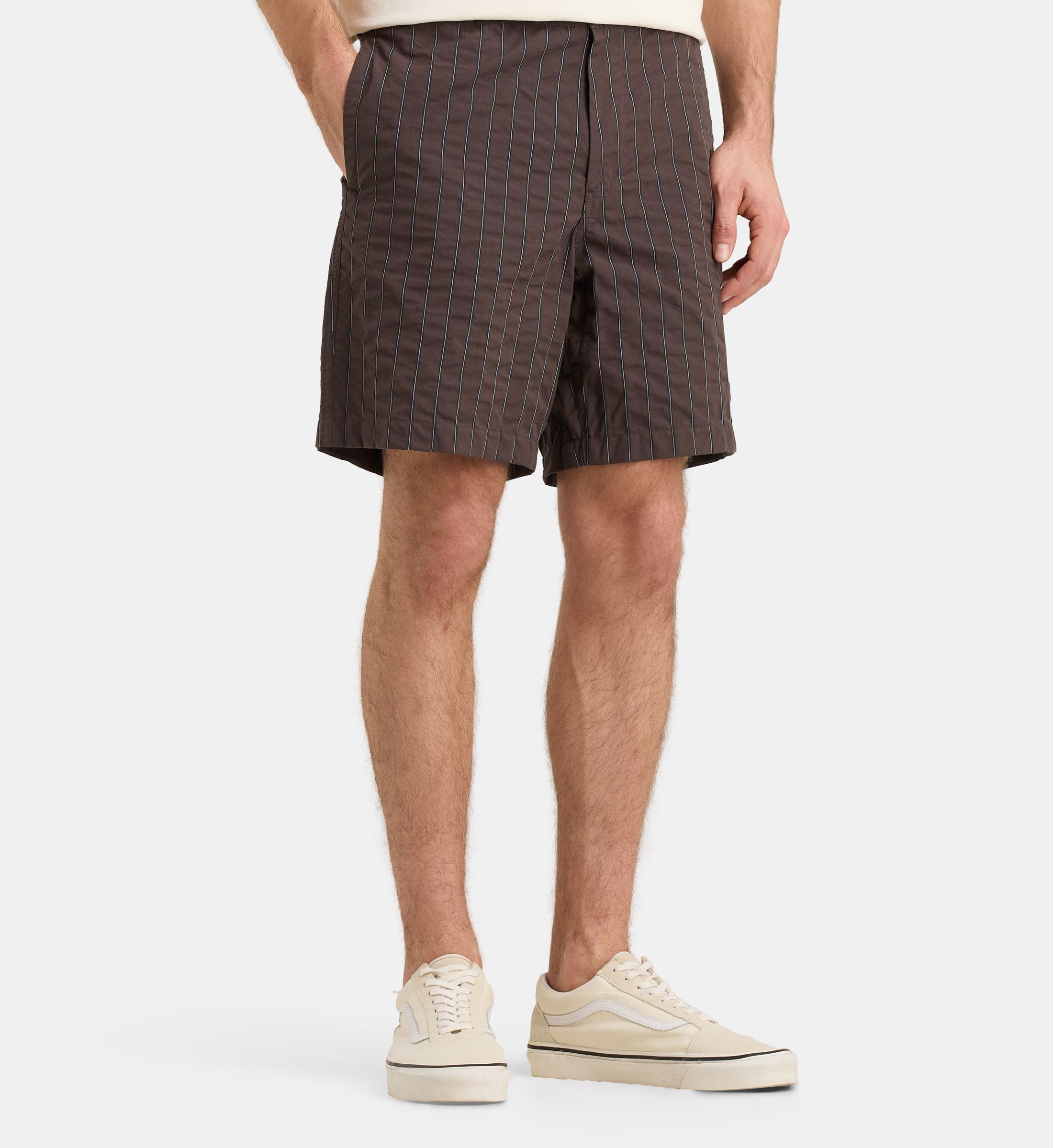 Bermuda droit sibermu seersucker rayé coton, GALERIES LAFAYETTE