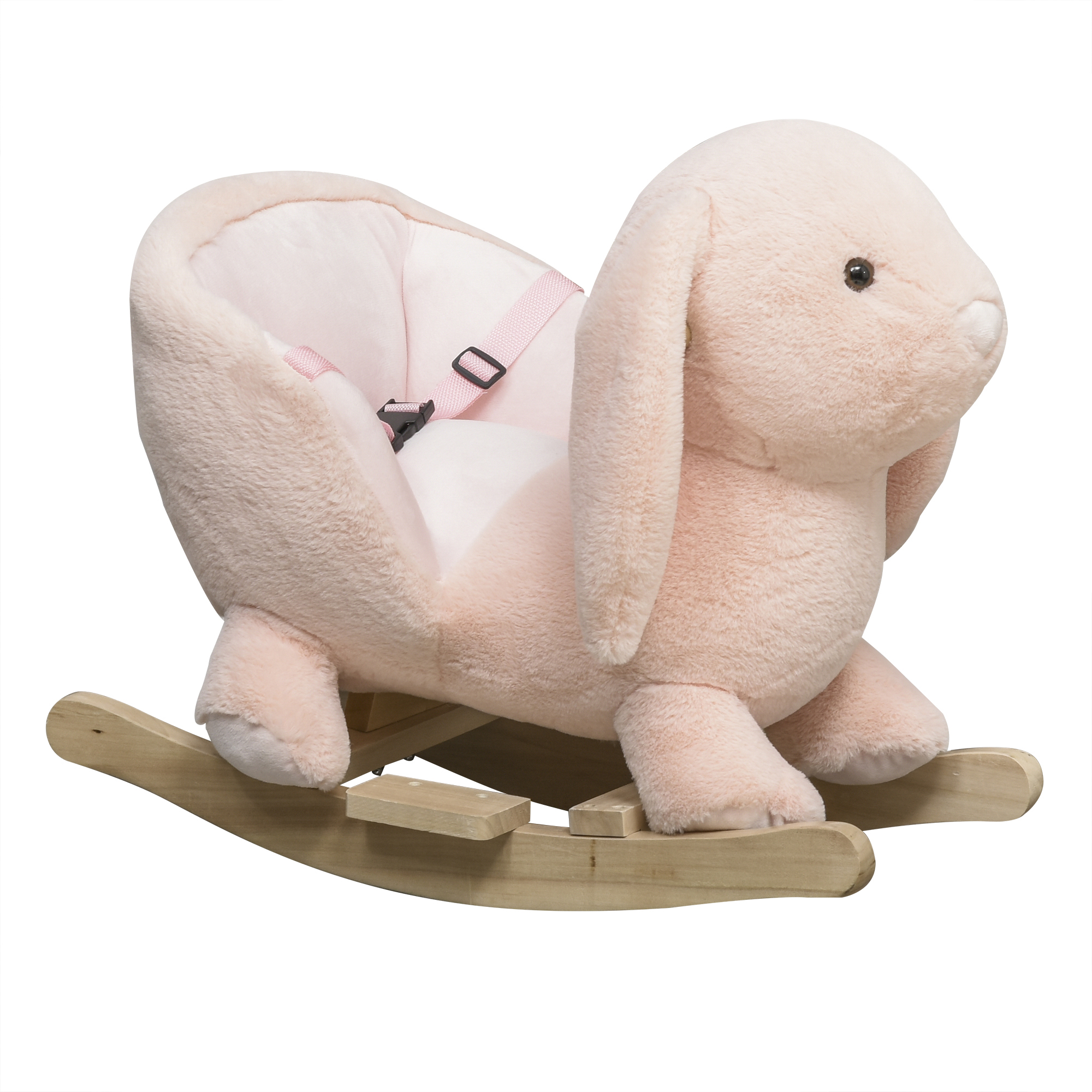 Cheval à bascule pour enfants peluche Rose, HOMCOM