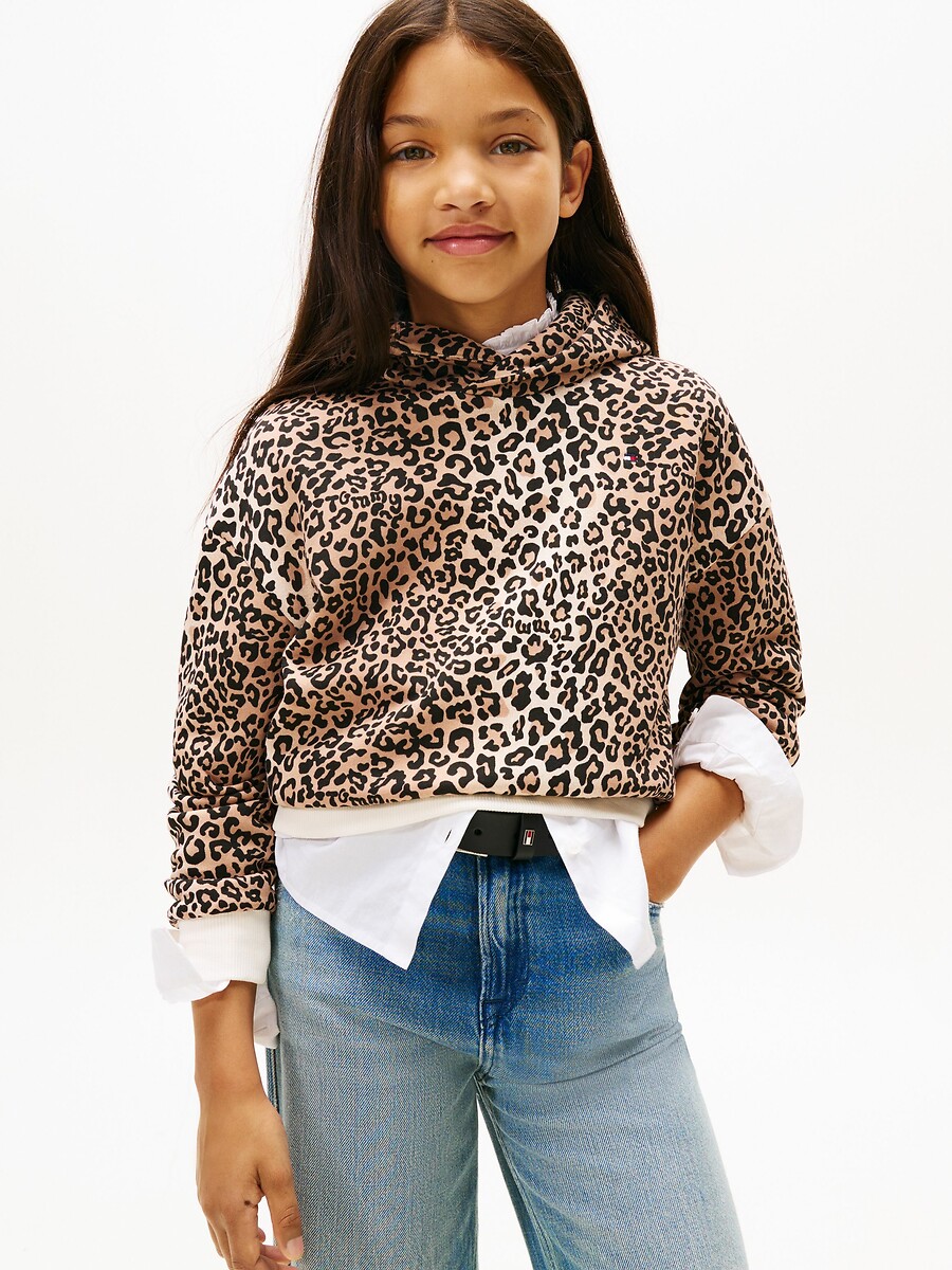Leopard Print Hoodie, TOMMY HILFIGER