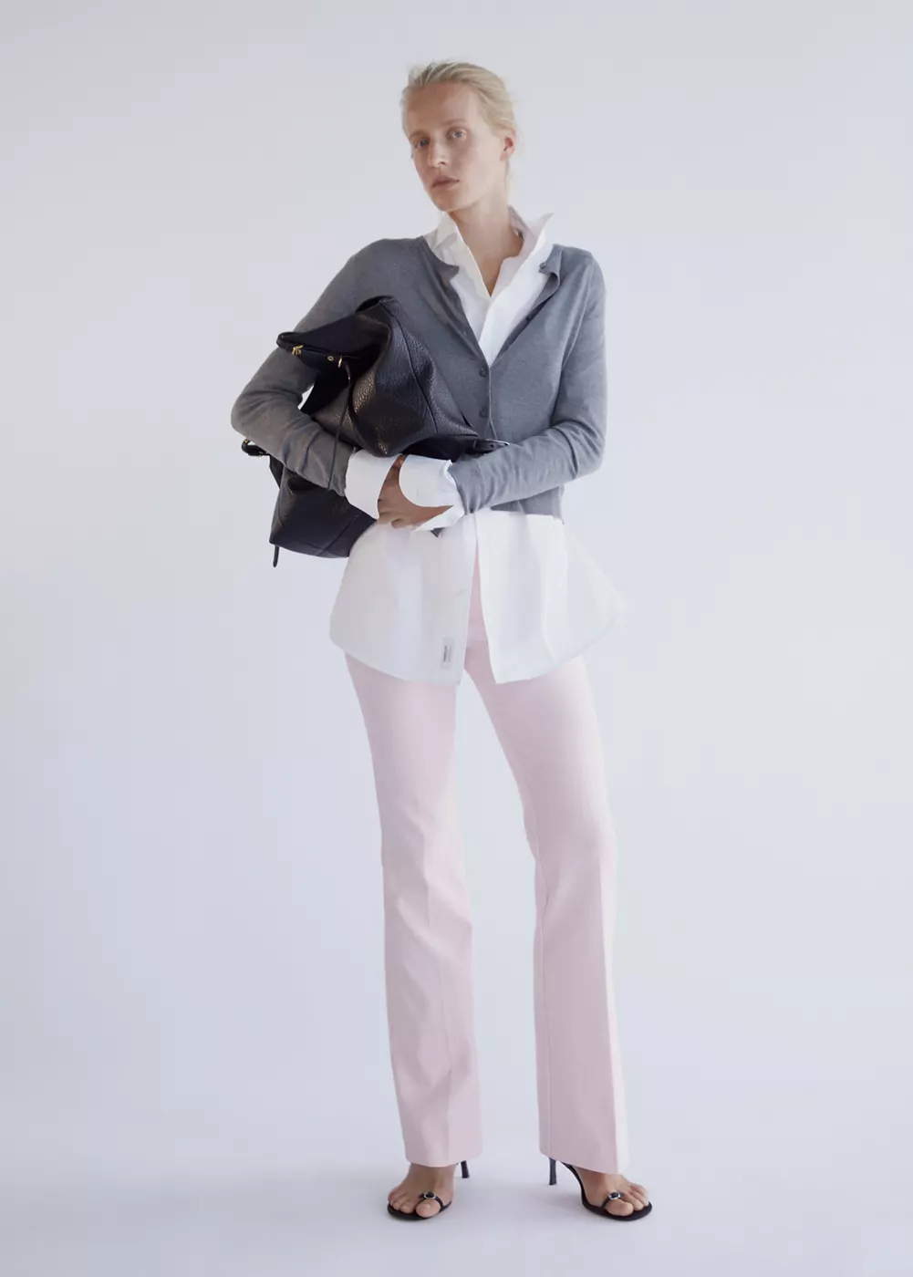 Pantalon flare taille normale, MANGO