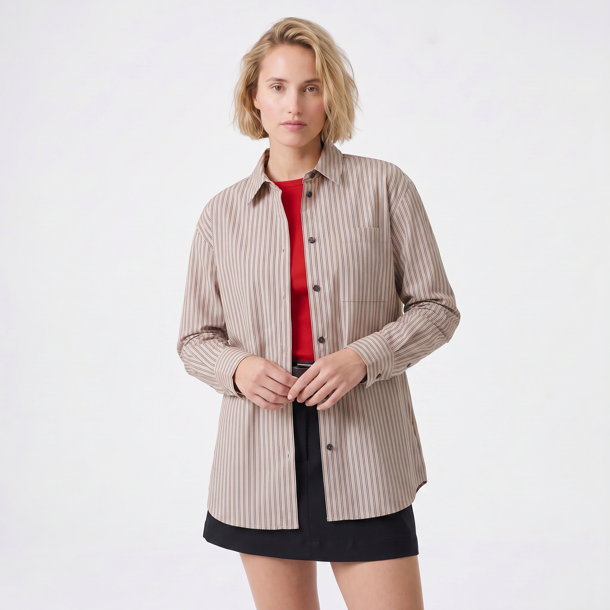 Chemise à rayures, manches longues et poche plaquée sur la poitrine OLINA, ARTLOVE