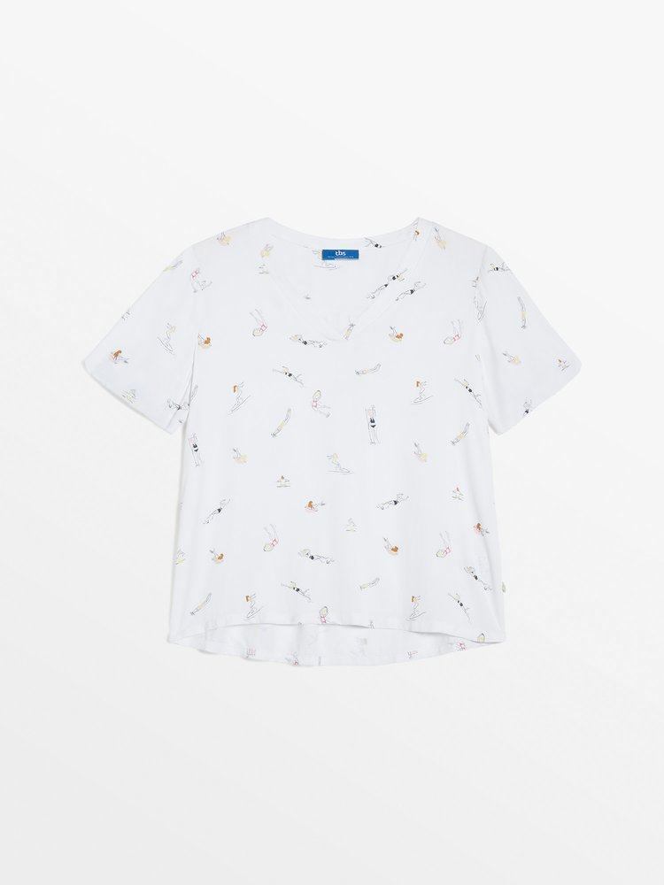 Blouse col v TAHELMIS19027, TBS