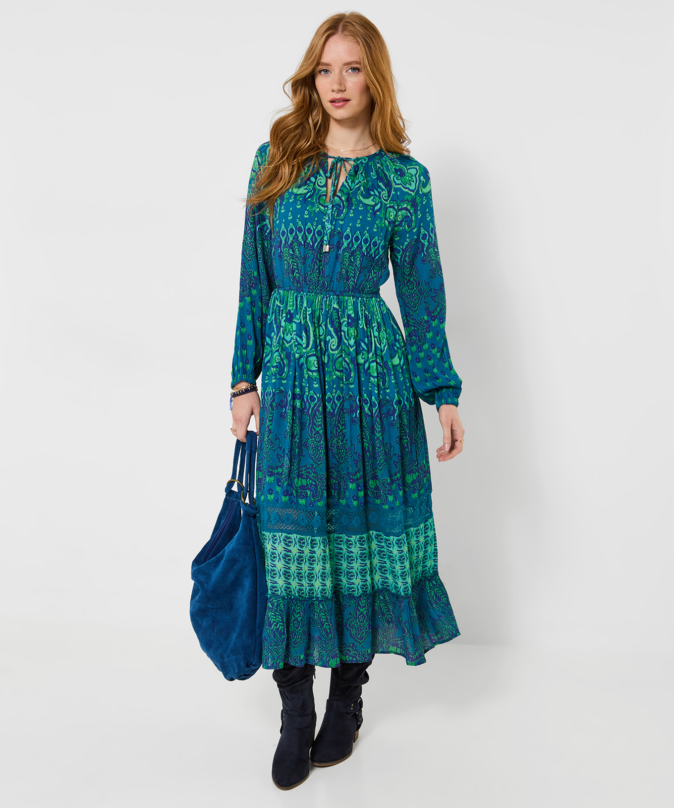 Majestueuse Robe Longue Bobo à Manches Longues, JOE BROWNS