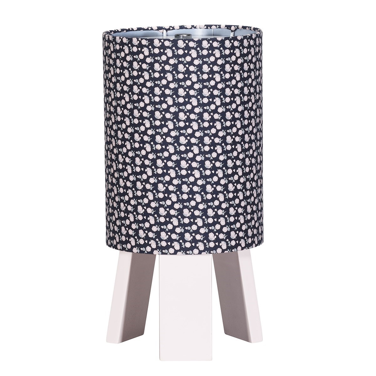 Lampe de chevet avec pied en coton marine, SAUTHON