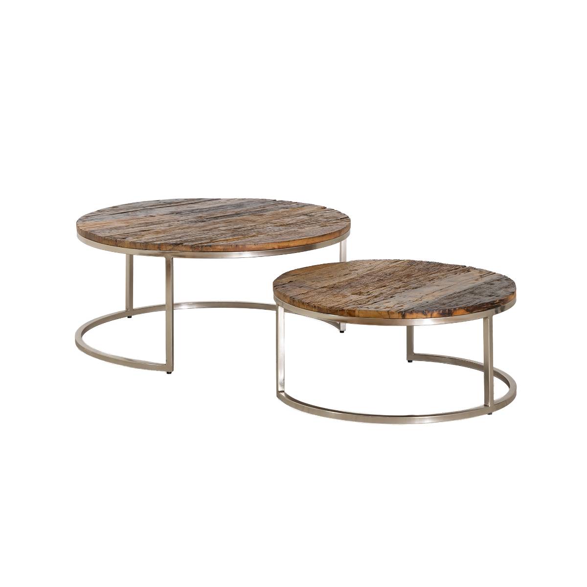 Table basse gigogne en bois recyclé MILLA, MADE IN MEUBLES