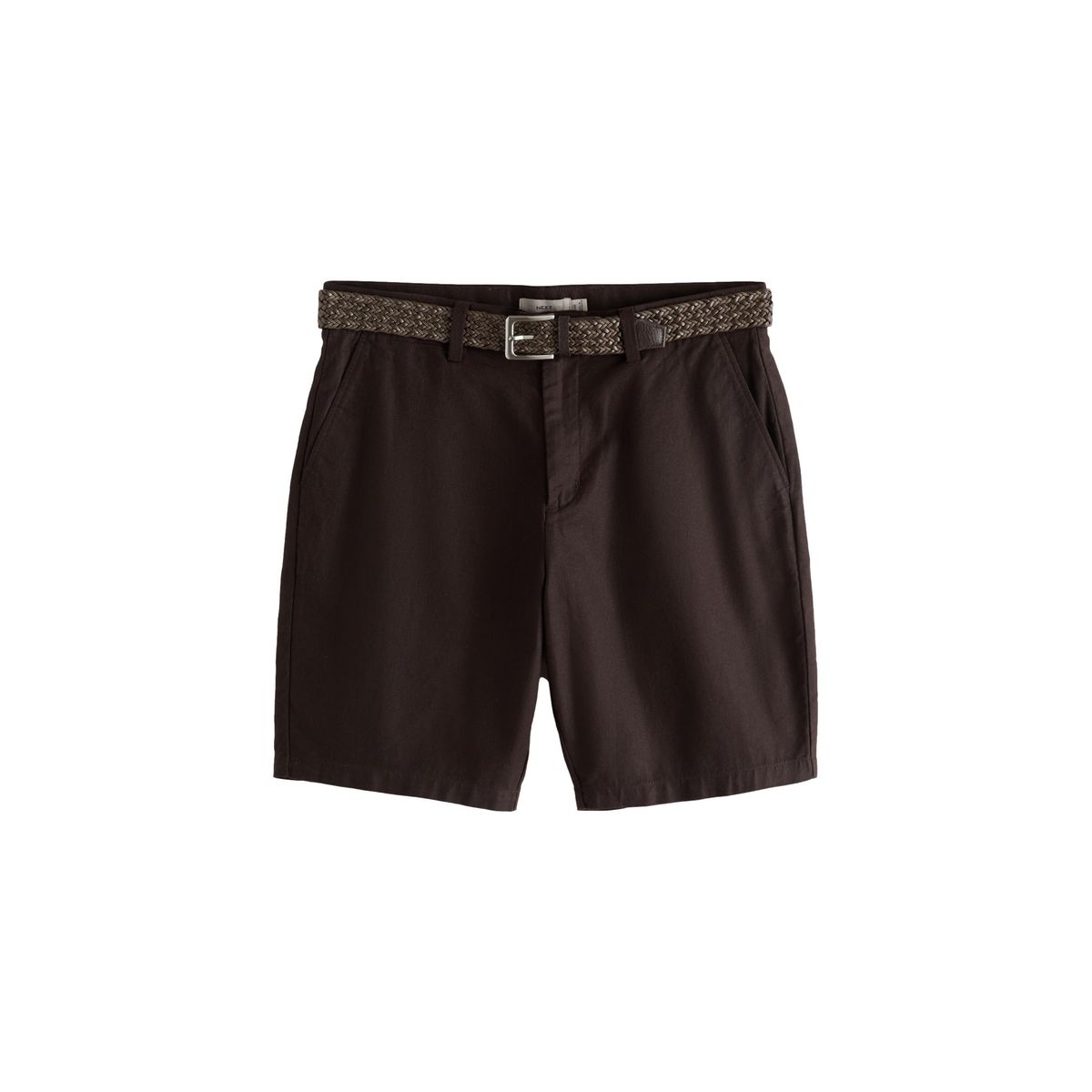 Short en coton et lin mélangés à ceinture, NEXT