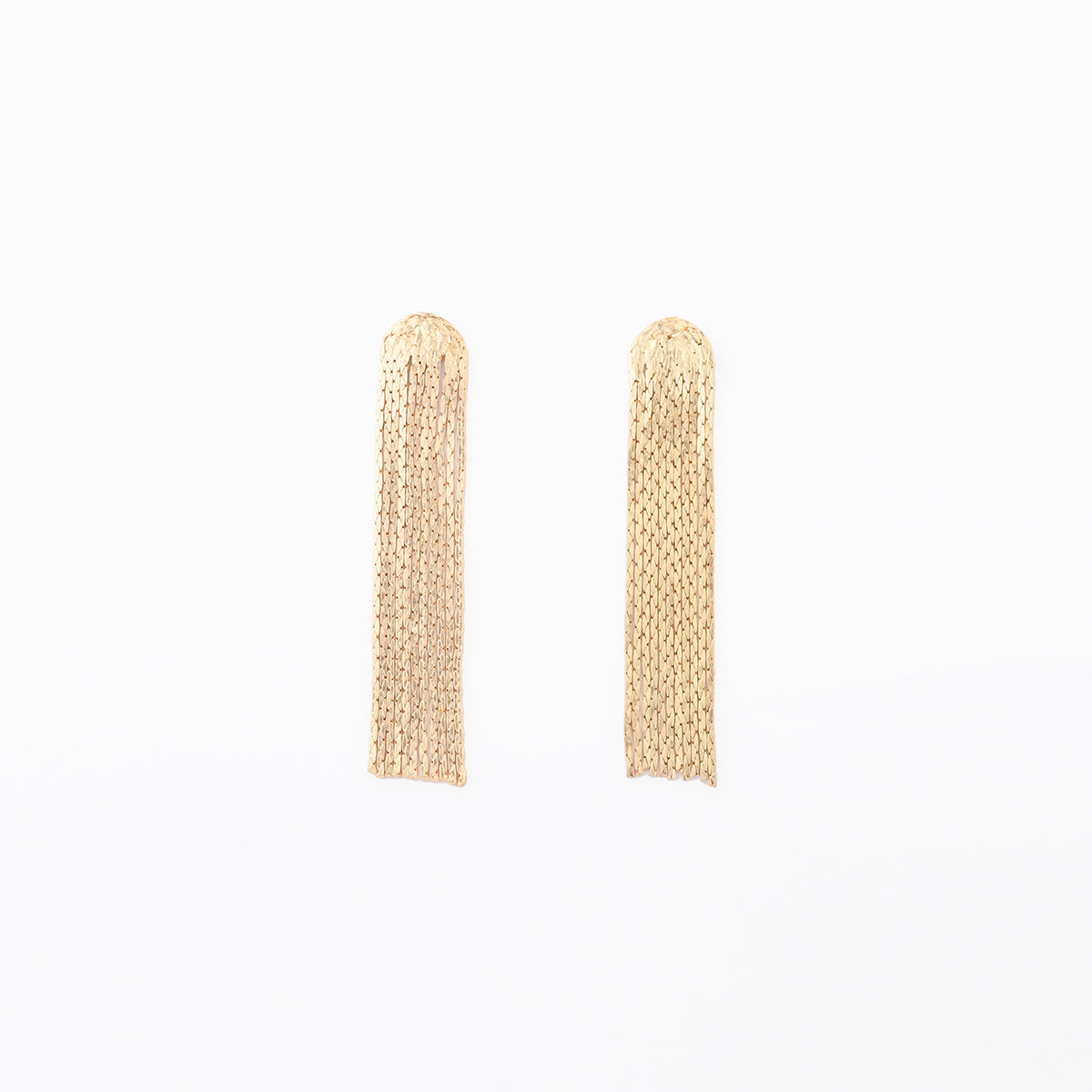 Boucles d'oreilles chaîne serpent dorée, BALABOOSTE