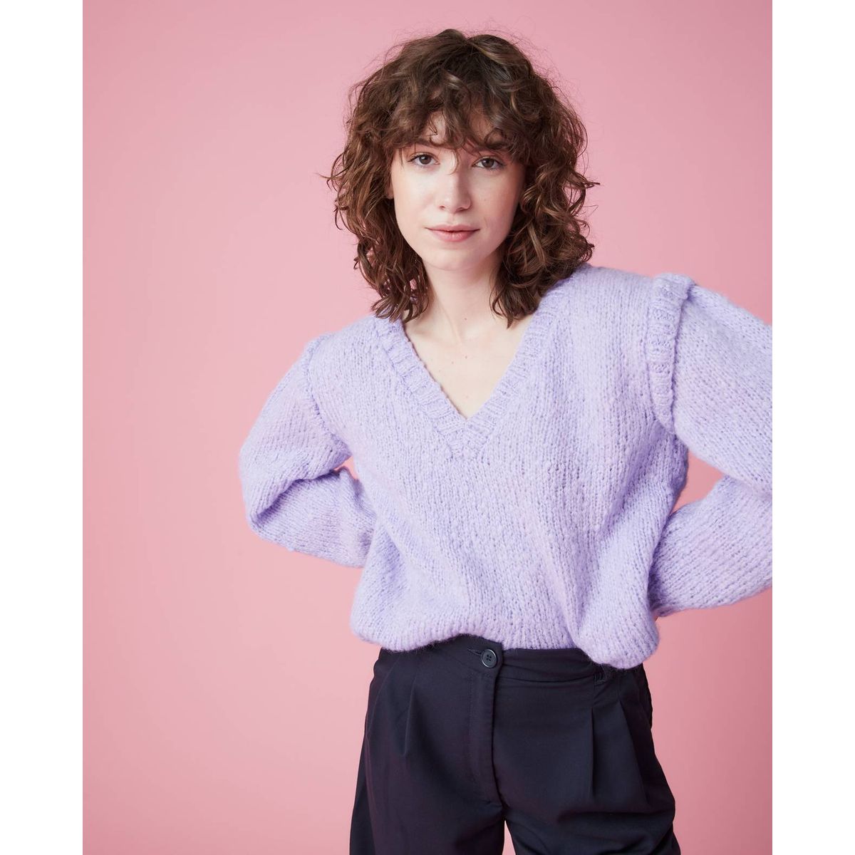 Pull couleur online lilas