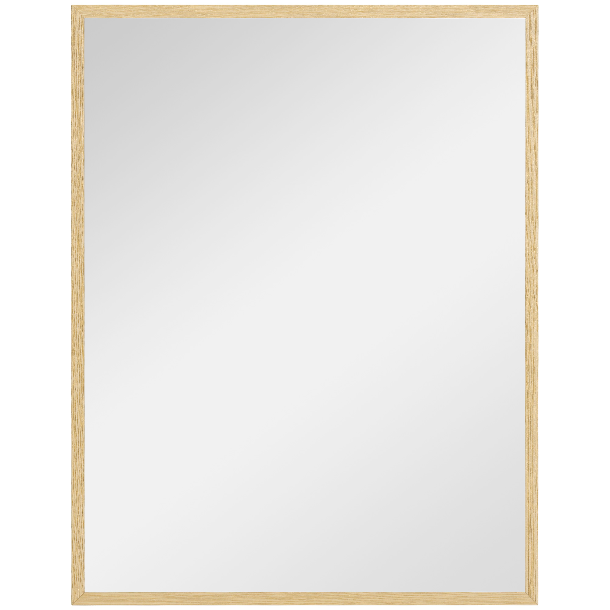 Miroir mural Verre Bois naturel, HOMCOM