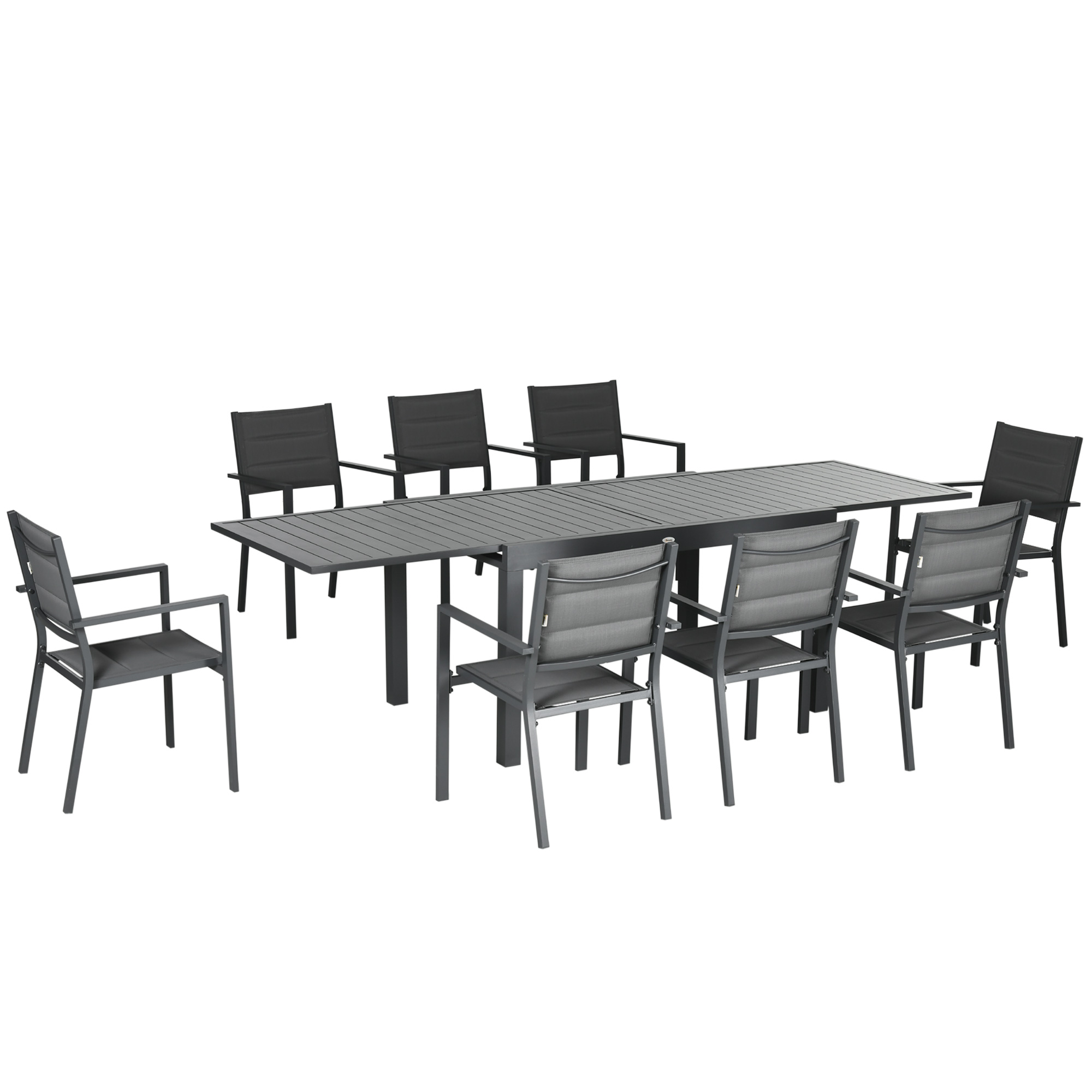 Ensemble de salon de jardin Aluminium Gris, OUTSUNNY