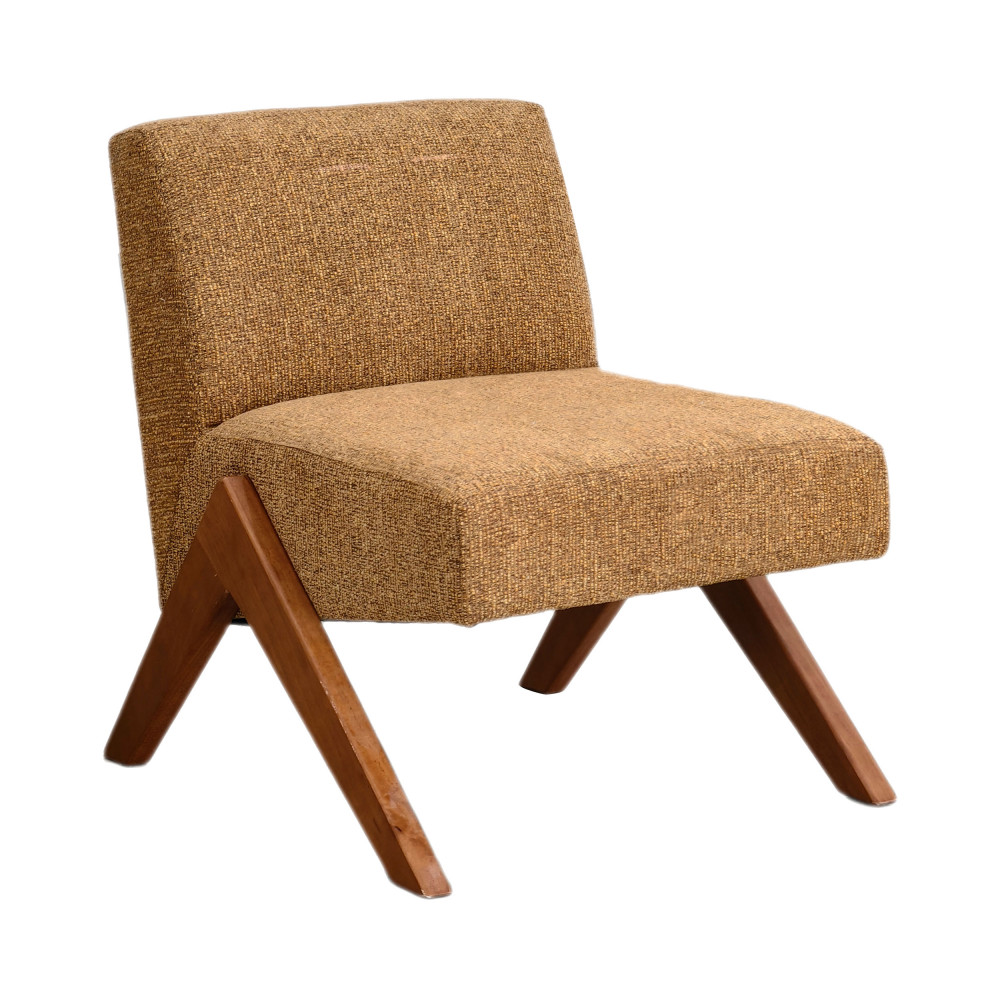 Fauteuil en tissu pieds bois- VINTO, DRAWER