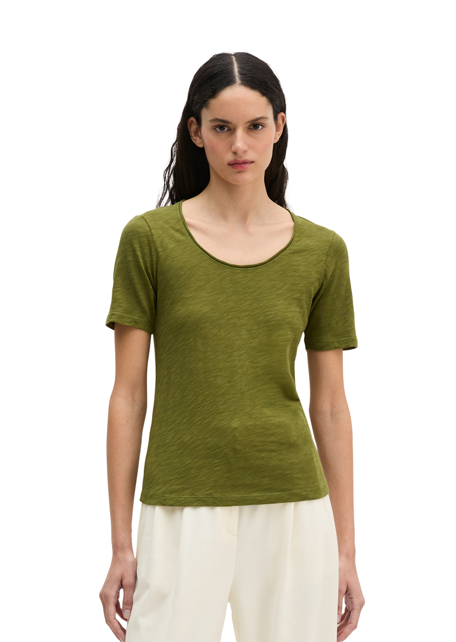 T-shirt coupe classique en jersey slub, MARC O'POLO