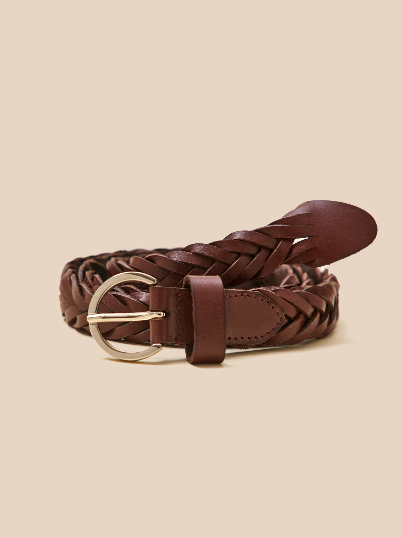 Ceinture tressée cuir, CYRILLUS
