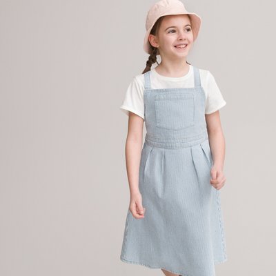 Striped Cotton Pinafore Dress, 3-12 Years LA REDOUTE COLLECTIONS